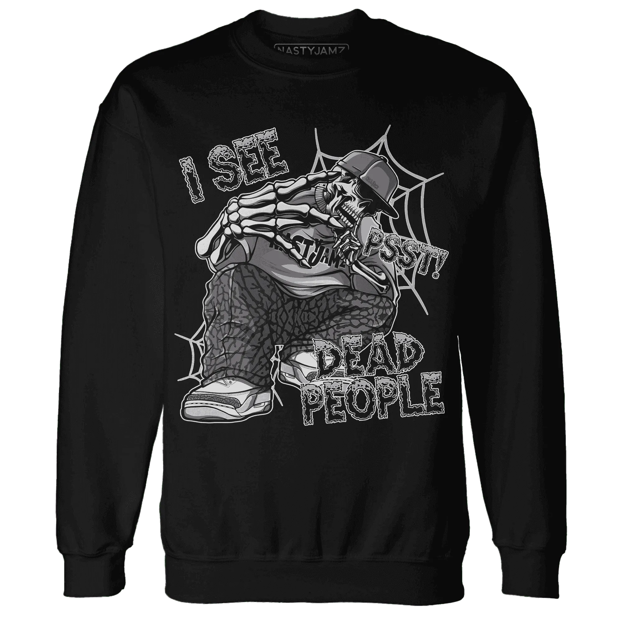 Cement-Grey-3s-Sweatshirt-Match-Skull-Whisper