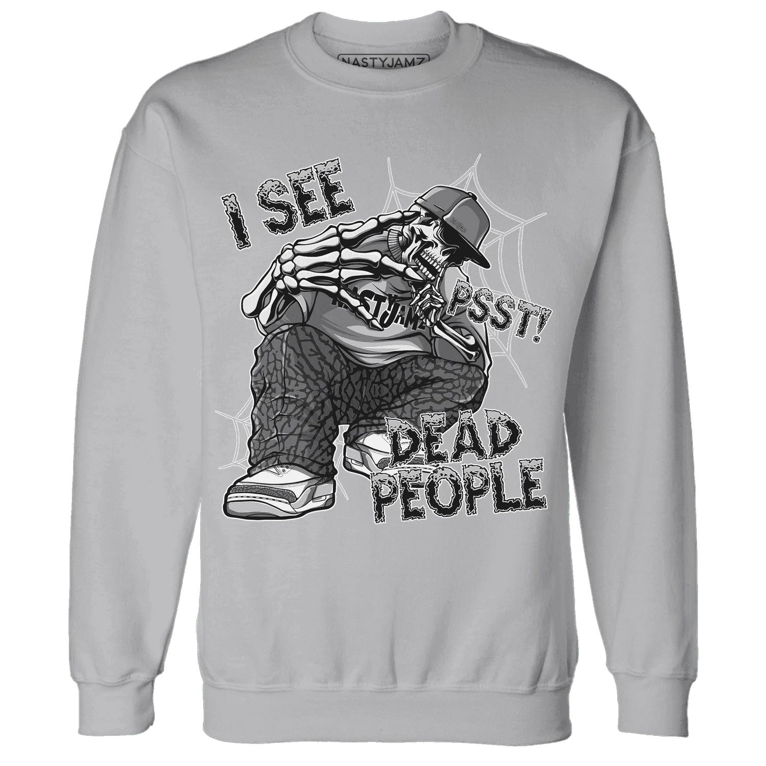 Cement-Grey-3s-Sweatshirt-Match-Skull-Whisper
