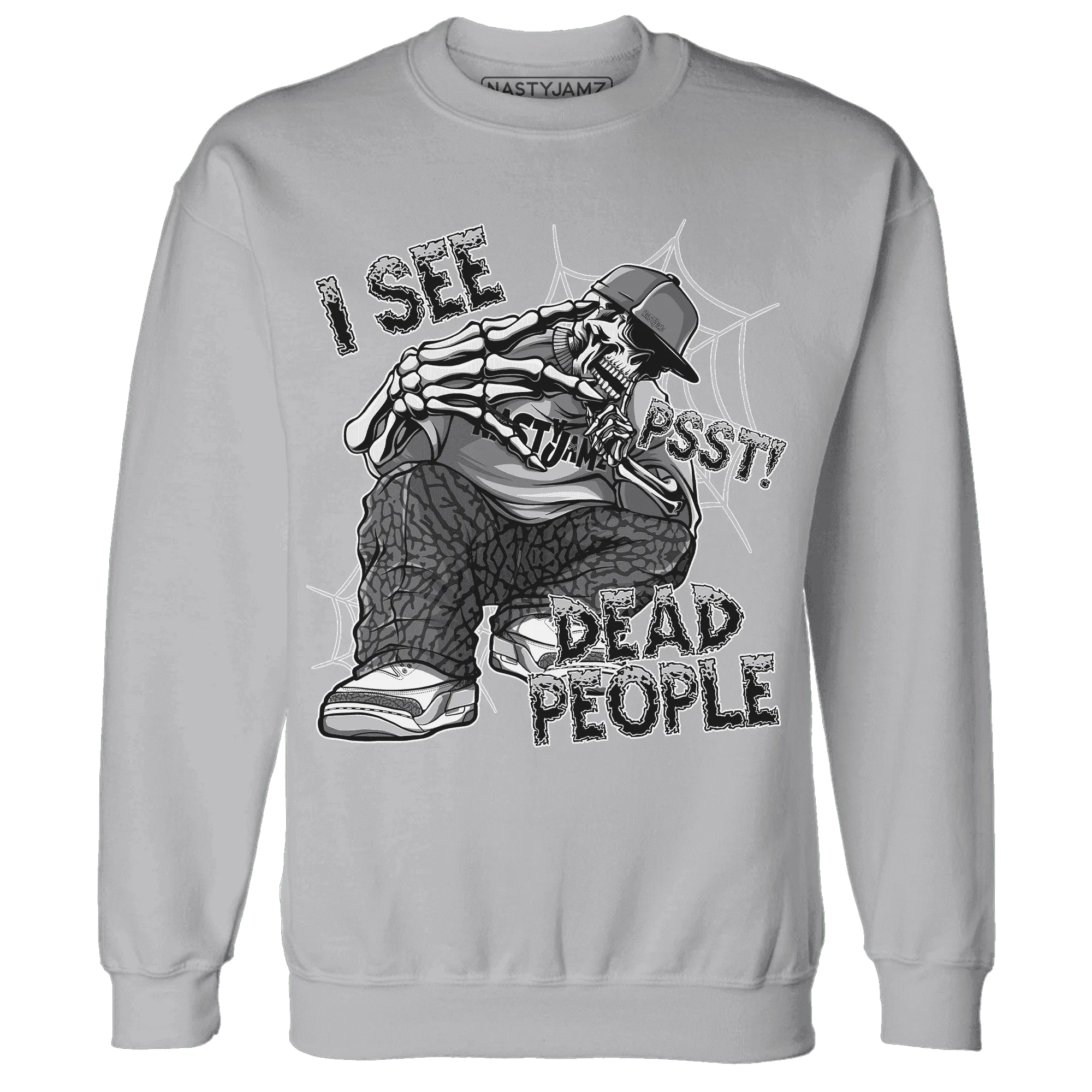 Cement-Grey-3s-Sweatshirt-Match-Skull-Whisper