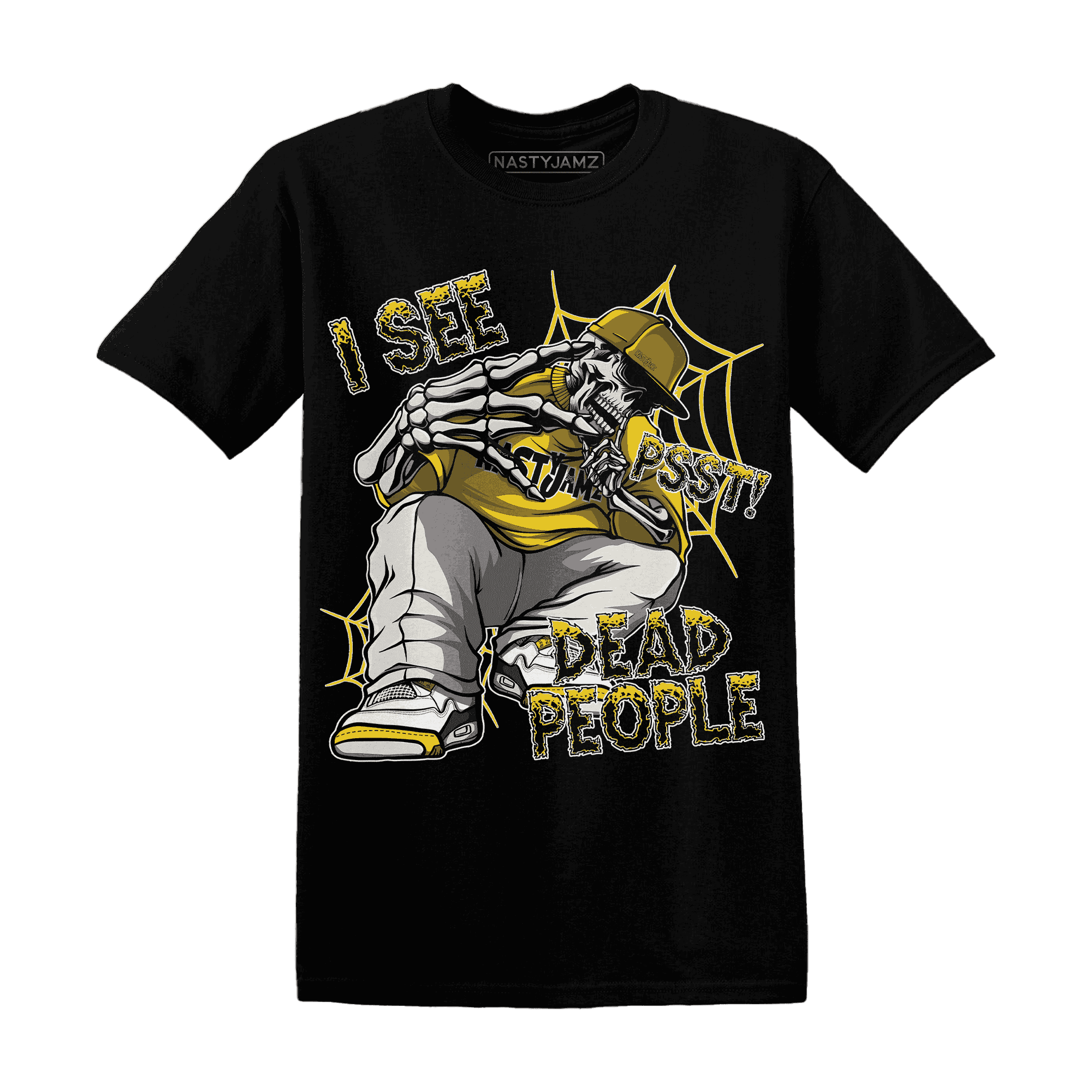 Vivid-Sulfur-4s-T-Shirt-Match-Skull-Whisper