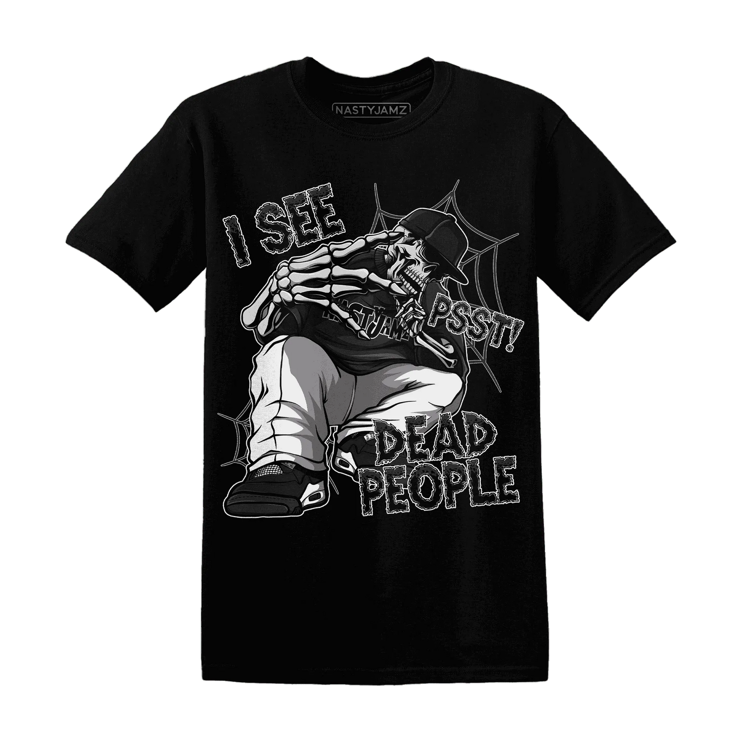 White-Thunder-4s-T-Shirt-Match-Skull-Whisper