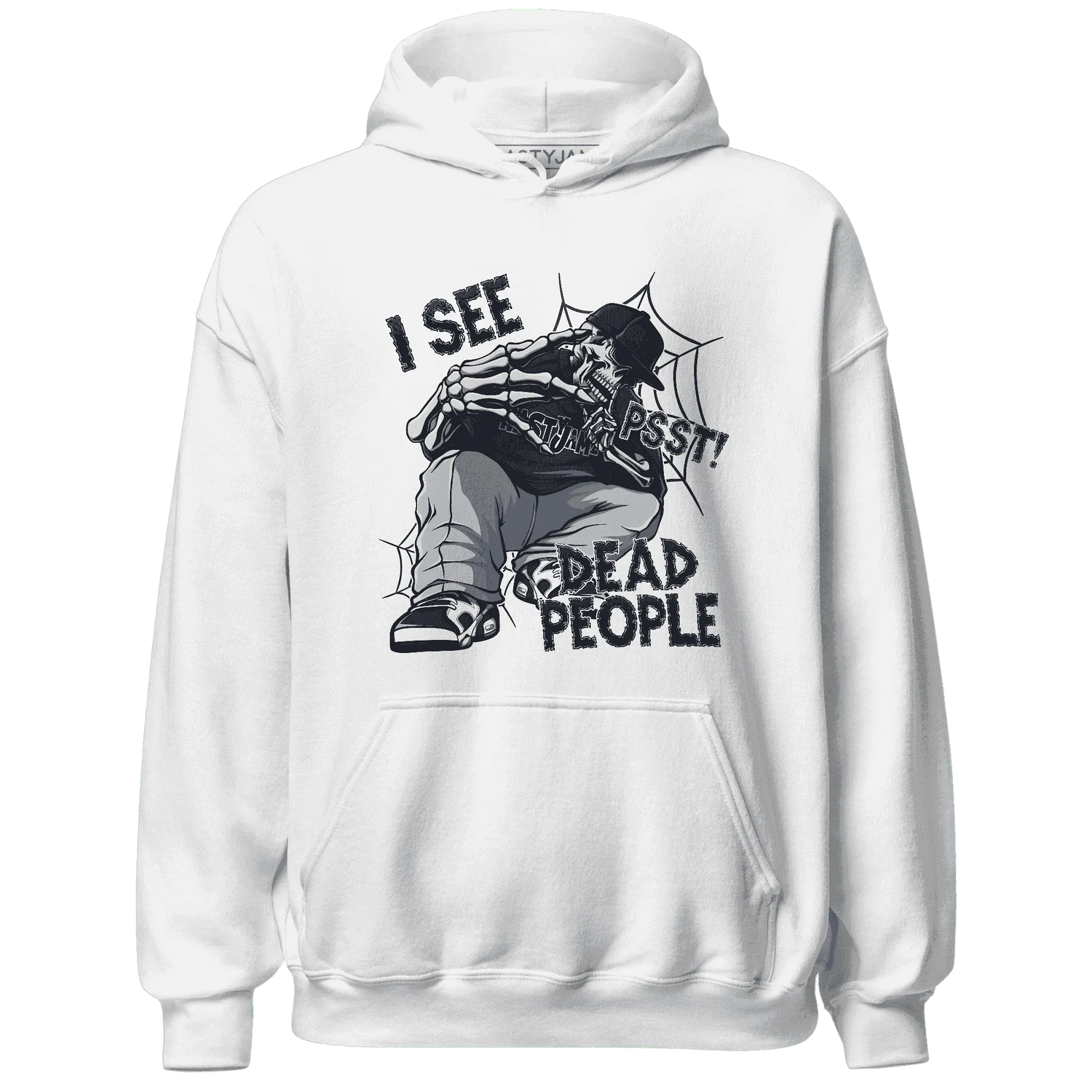 White-Navy-6s-Hoodie-Match-Skull-Whisper