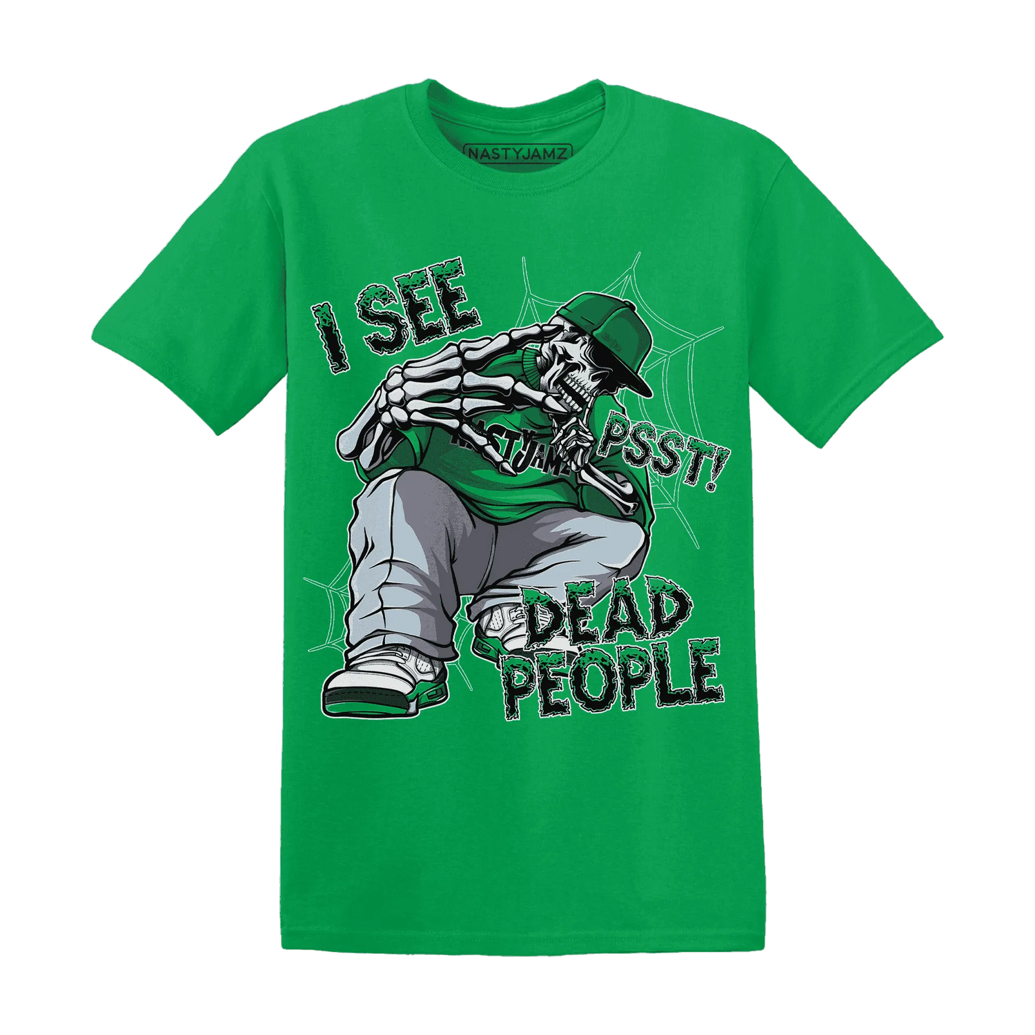 Lucky-Green-5s-T-Shirt-Match-Skull-Whisper