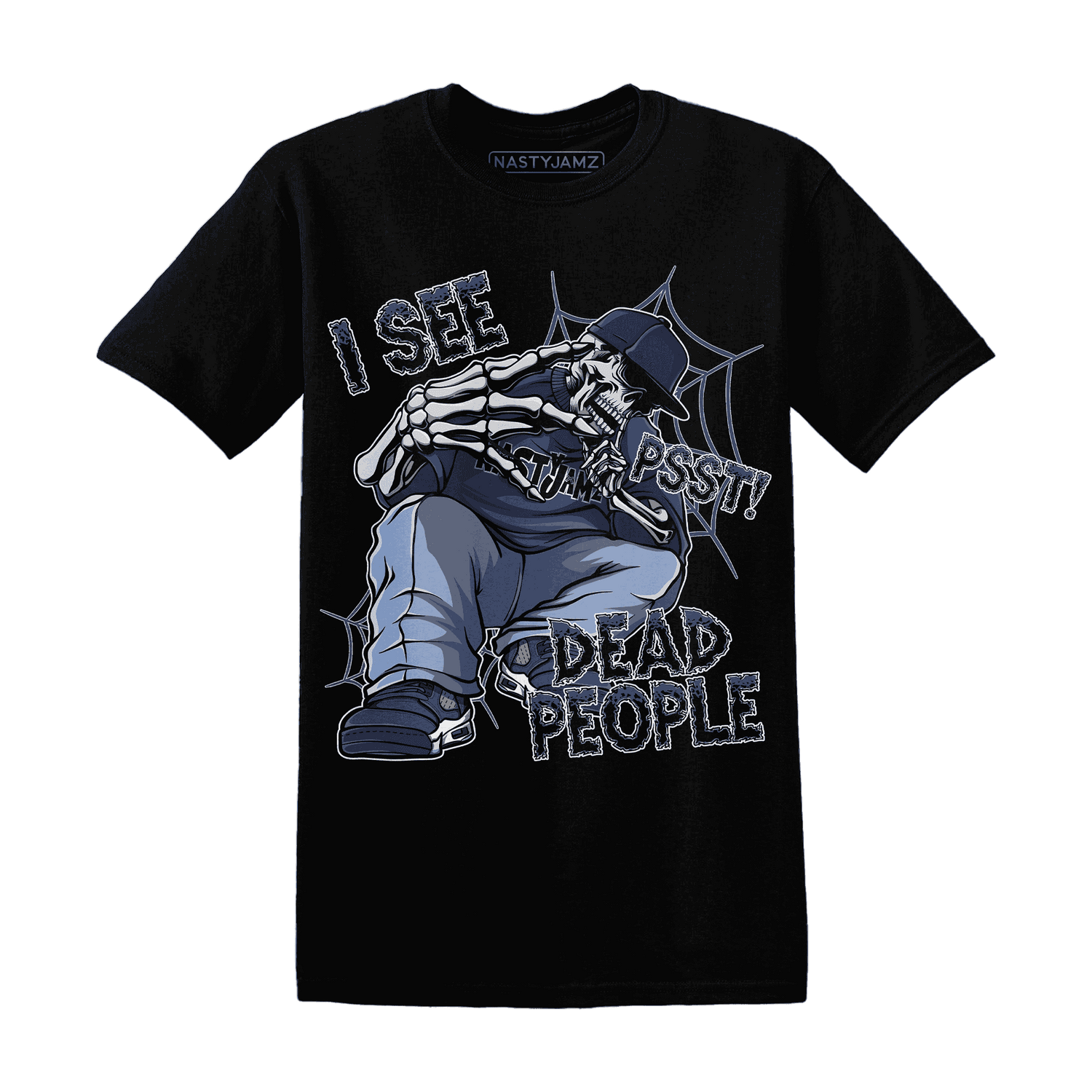 Midnight-Navy-5s-T-Shirt-Match-Skull-Whisper