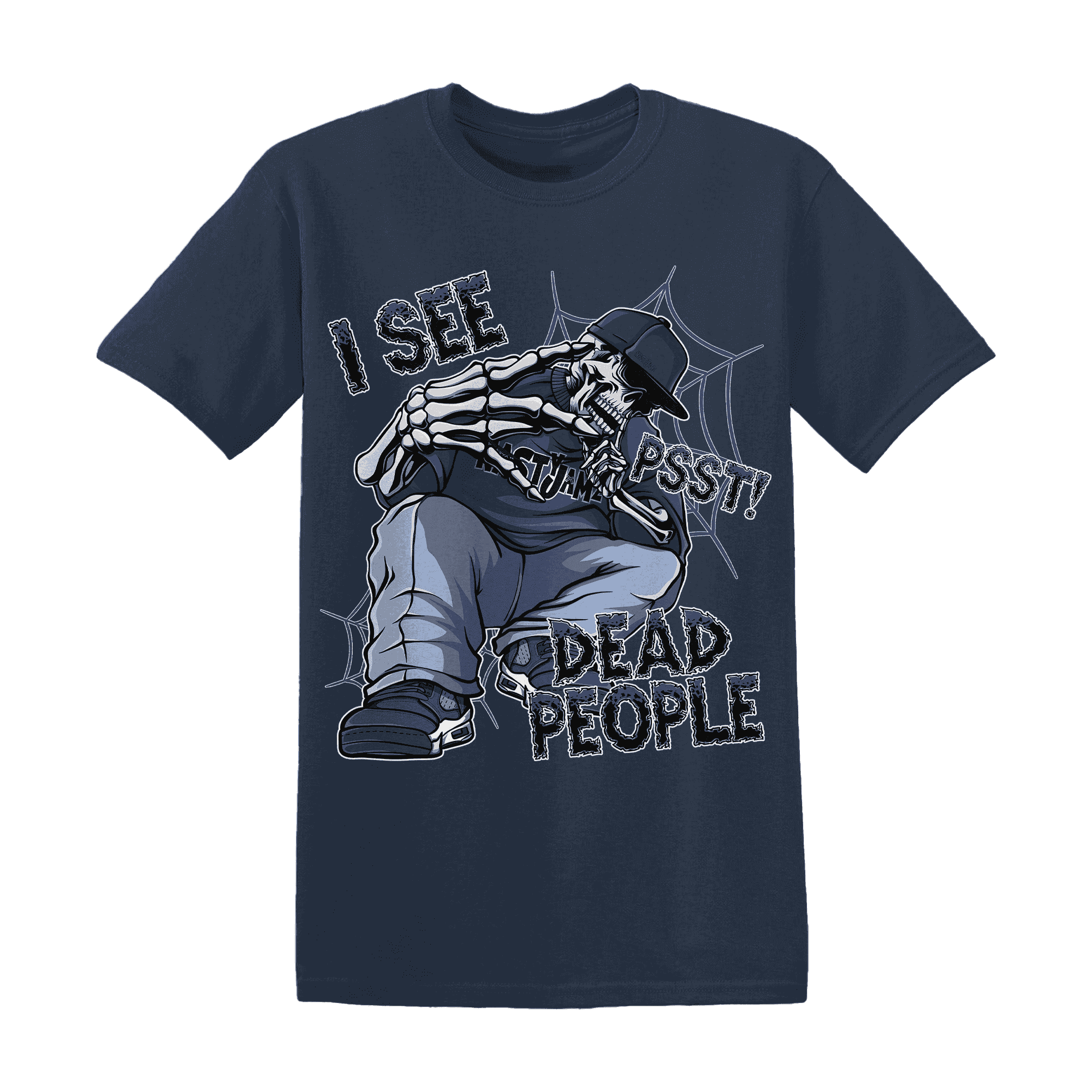 Midnight-Navy-5s-T-Shirt-Match-Skull-Whisper