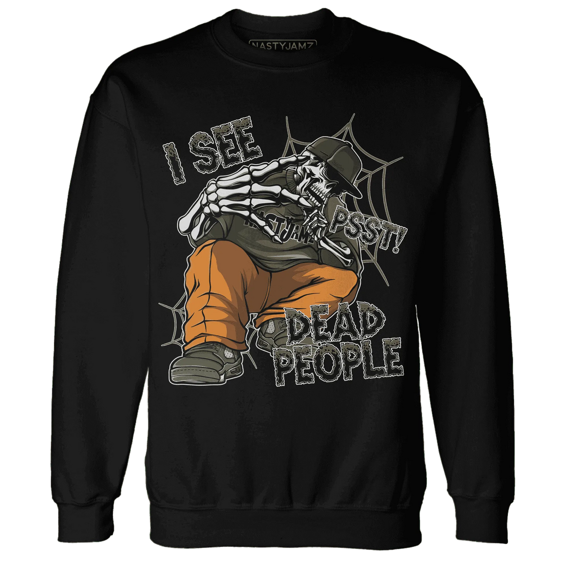 Olive-5s-Sweatshirt-Match-Skull-Whisper