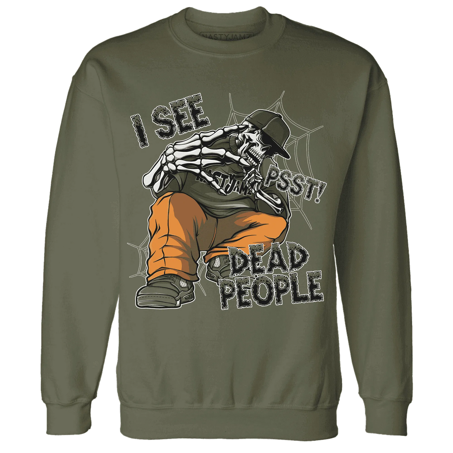 Olive-5s-Sweatshirt-Match-Skull-Whisper