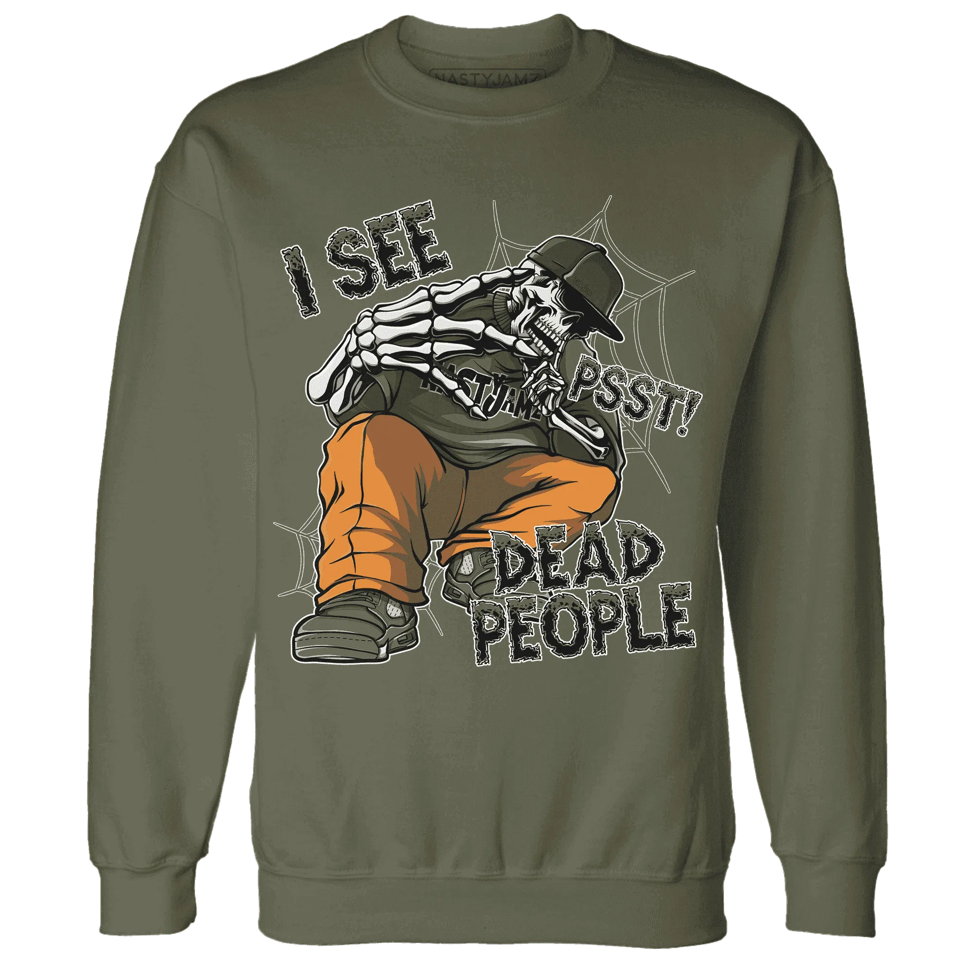 Olive-5s-Sweatshirt-Match-Skull-Whisper