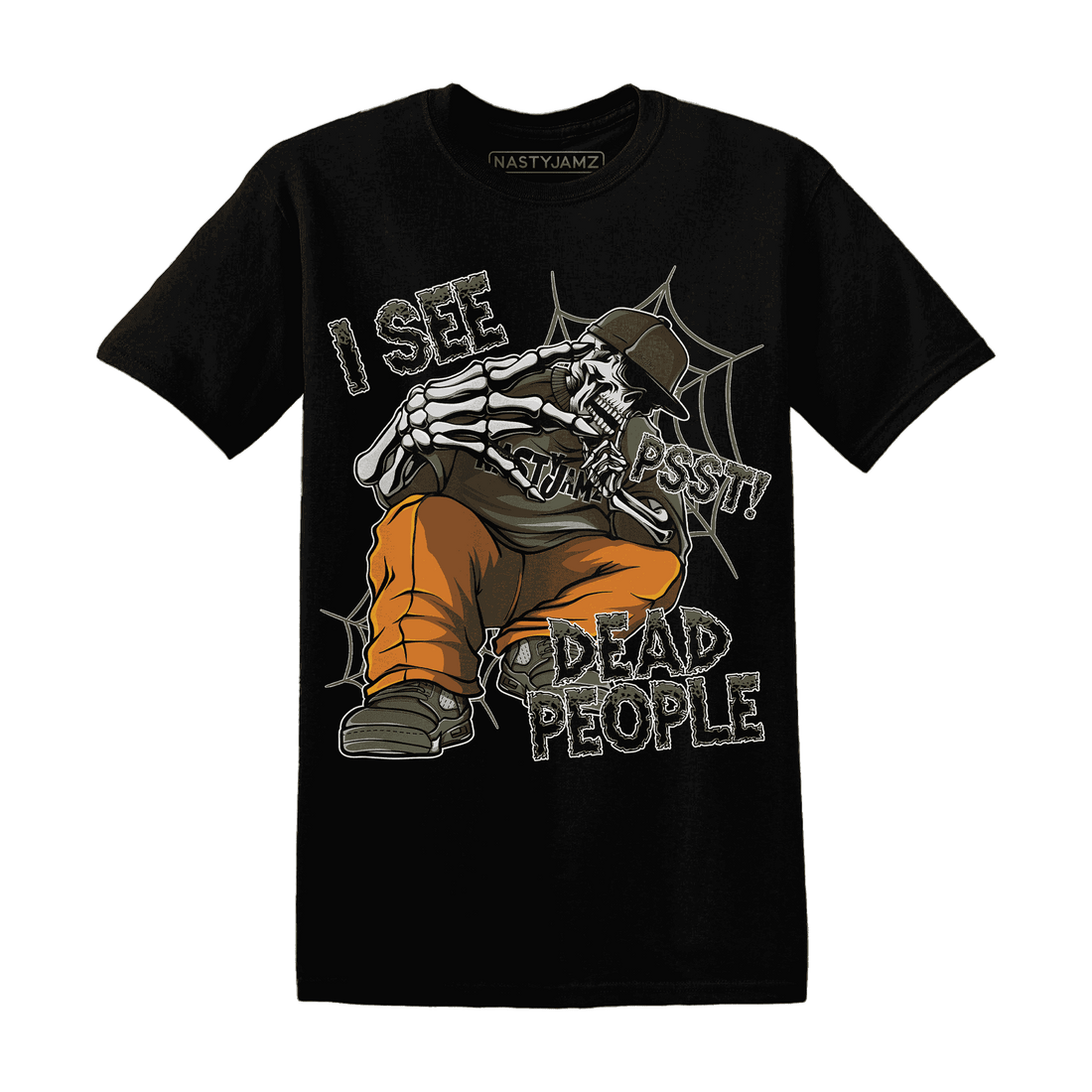 Olive-5s-T-Shirt-Match-Skull-Whisper