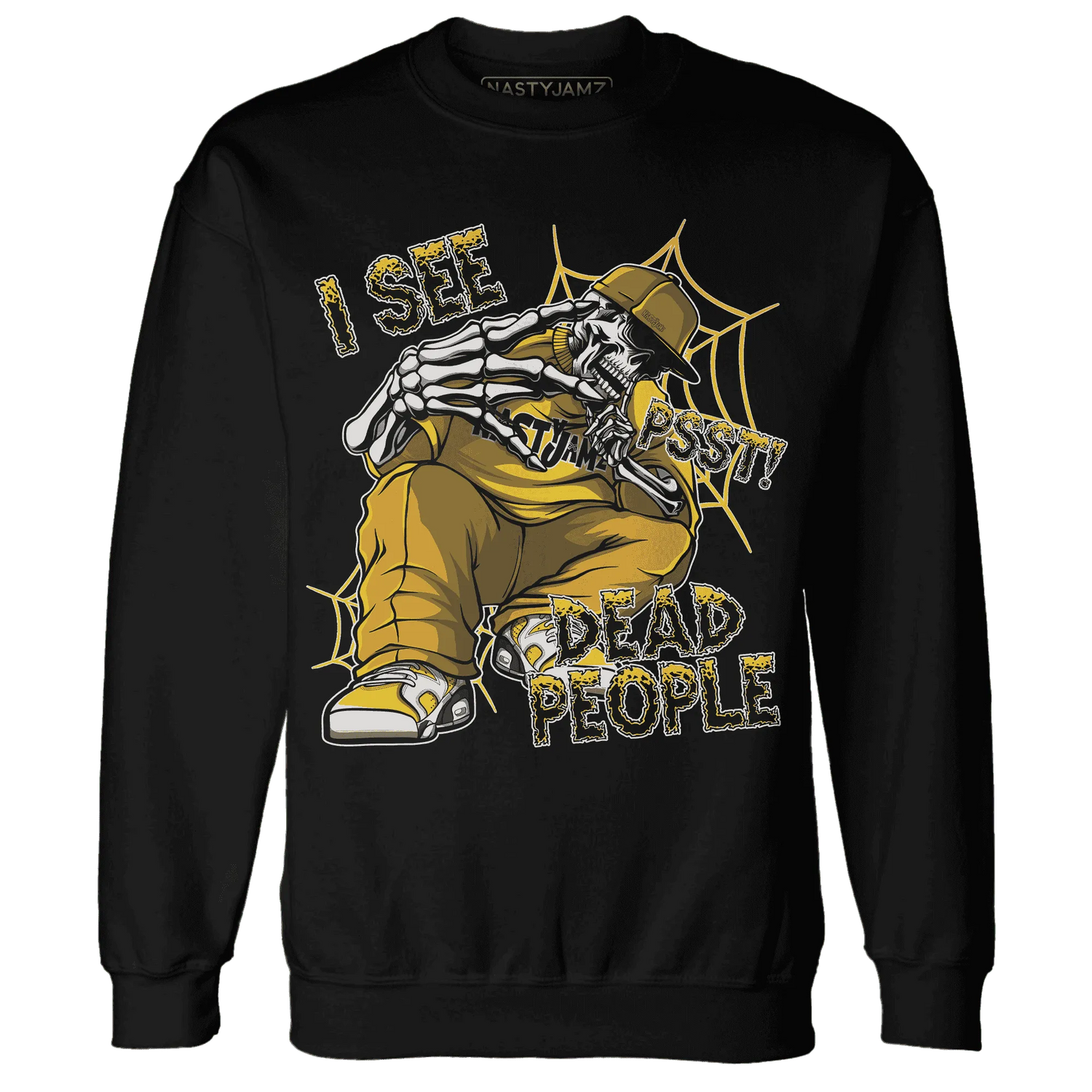 Yellow-Ochre-6s-Sweatshirt-Match-Skull-Whisper