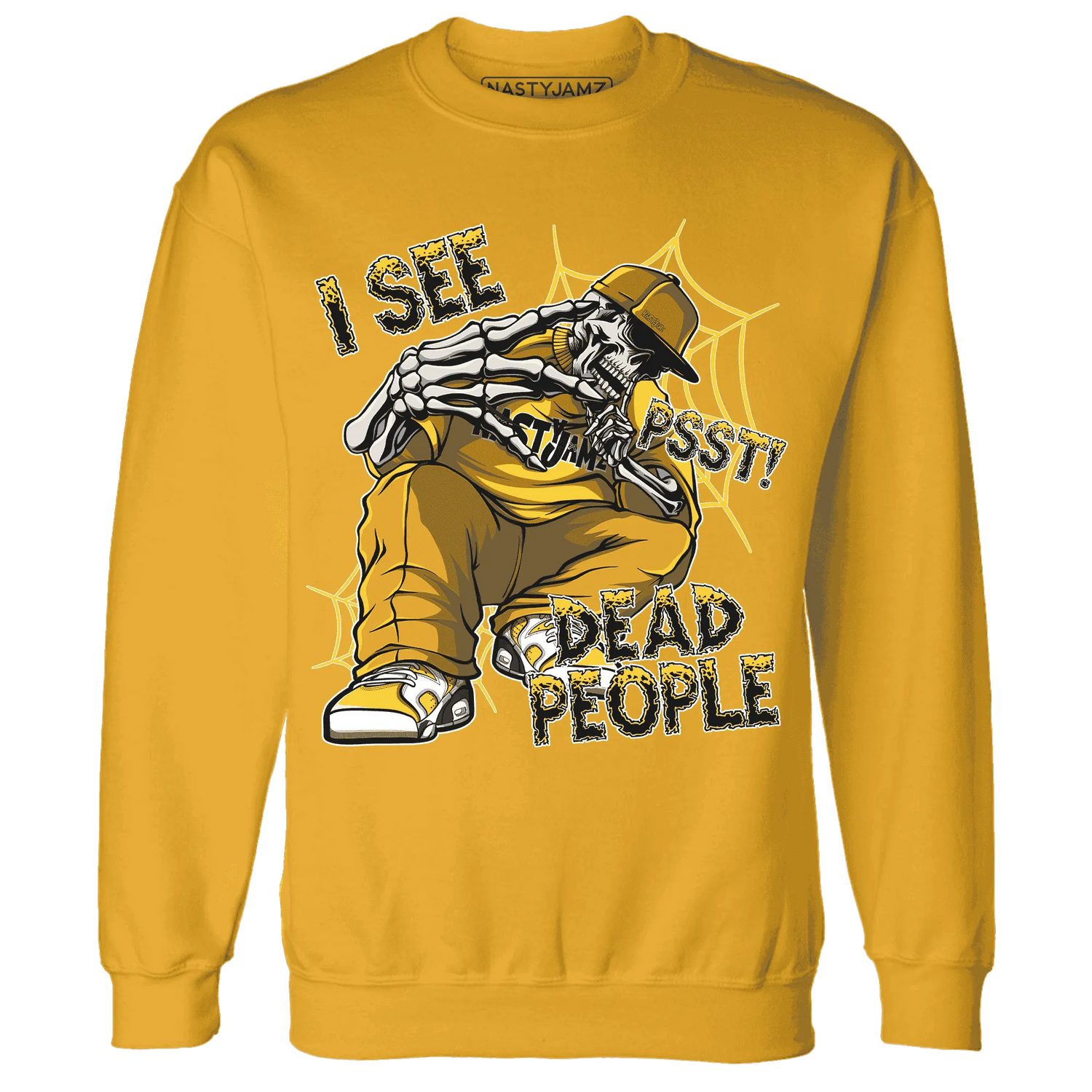 Yellow-Ochre-6s-Sweatshirt-Match-Skull-Whisper