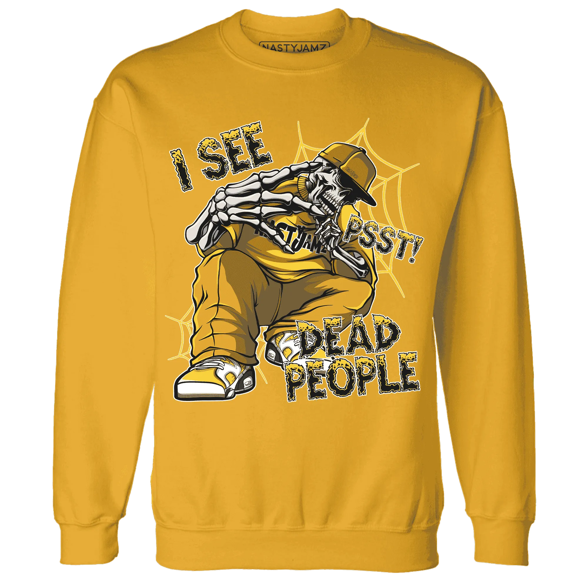 Yellow-Ochre-6s-Sweatshirt-Match-Skull-Whisper