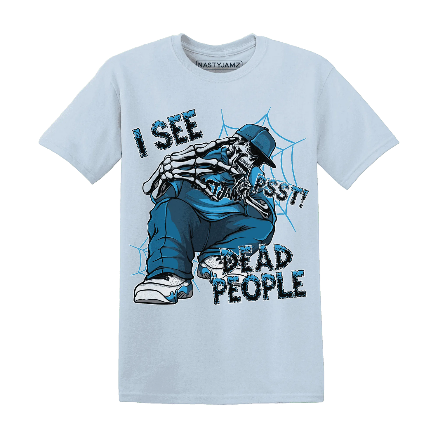 Powder-Blue-9s-T-Shirt-Match-Skull-Whisper