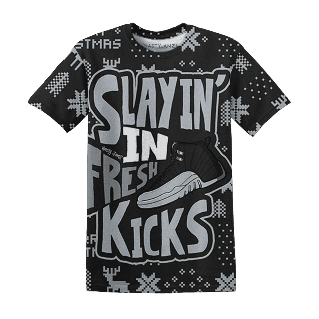 Wolf-Grey-12s-NastyJamz-T-Shirt-Match-Slayin-Kicks-3D