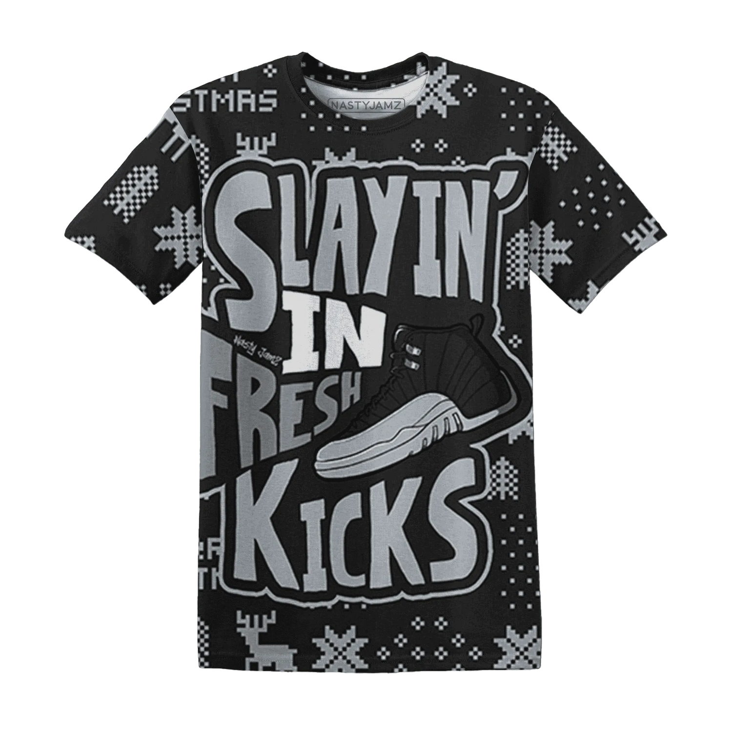 Wolf-Grey-12s-NastyJamz-T-Shirt-Match-Slayin-Kicks-3D