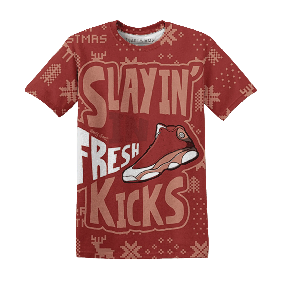 Dune-Red-13s-NastyJamz-T-Shirt-Match-Slayin-Kicks-3D