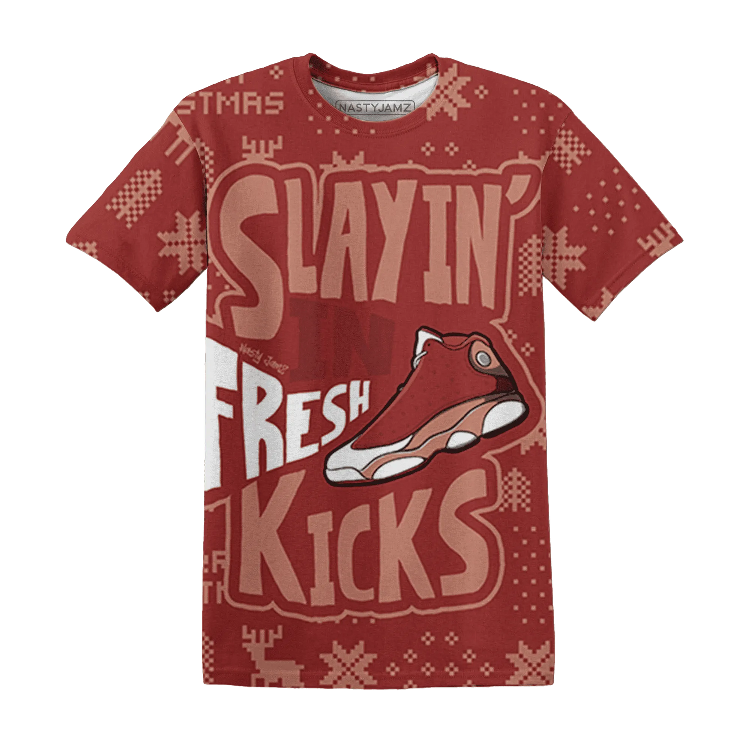Dune-Red-13s-NastyJamz-T-Shirt-Match-Slayin-Kicks-3D
