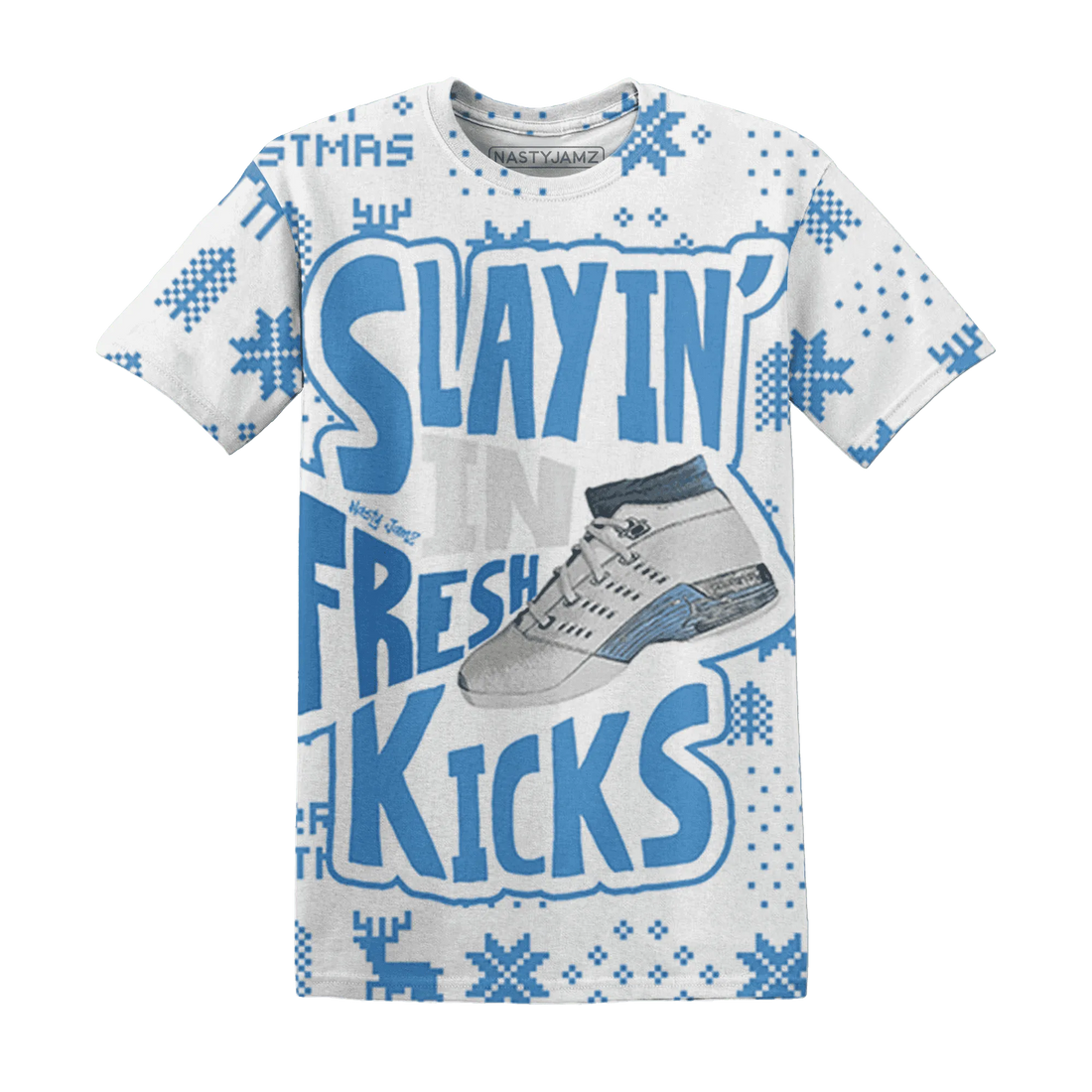 nivercitii-Carolina-Blue-17s-NastyJamz-T-Shirt-Match-Slayin-Kicks-3D