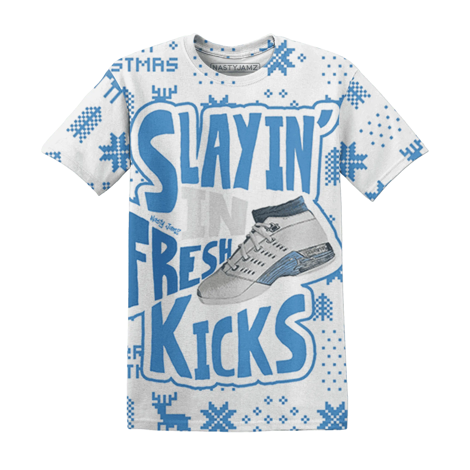 nivercitii-Carolina-Blue-17s-NastyJamz-T-Shirt-Match-Slayin-Kicks-3D