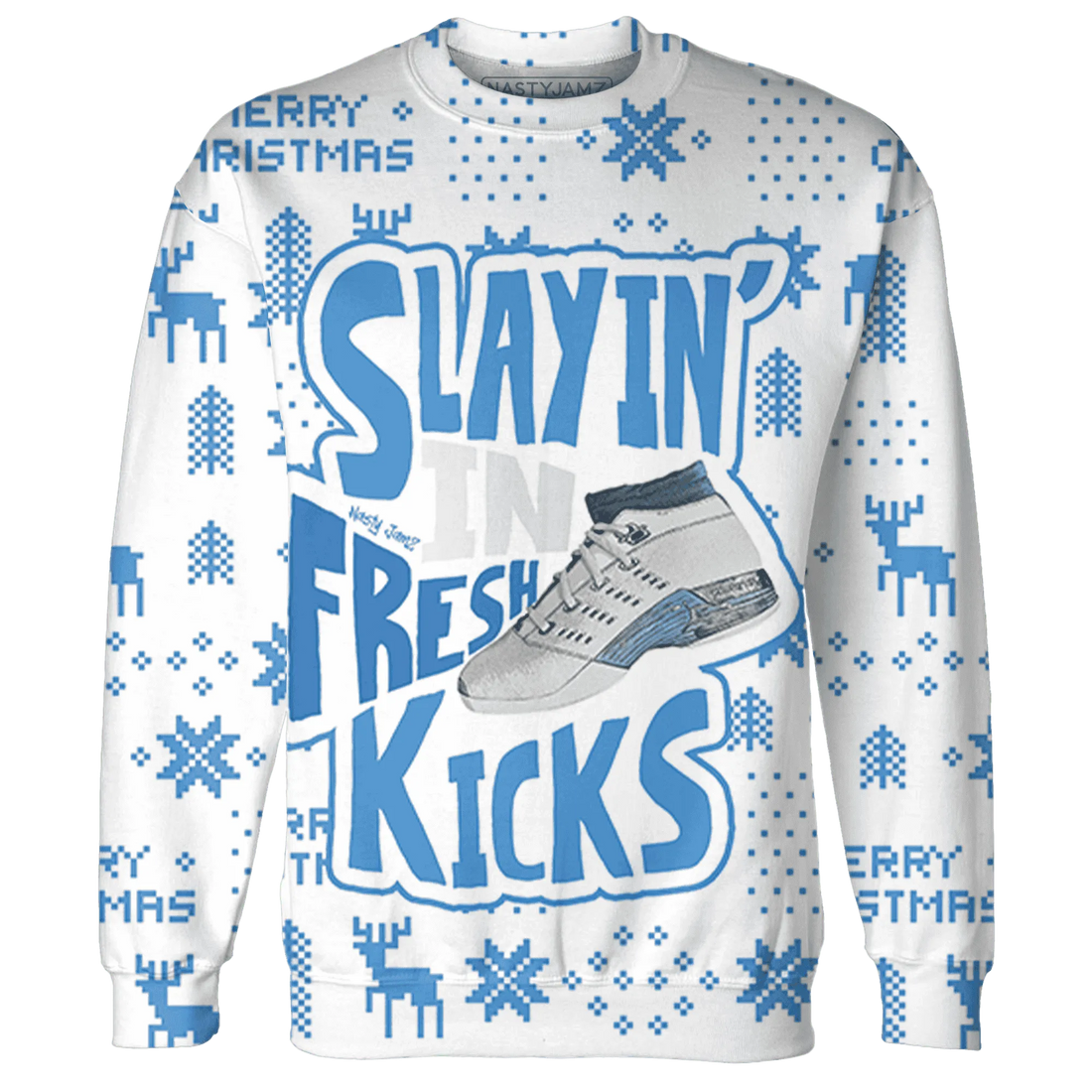 Univercitii-Carolina-Blue-17s-NastyJamz-Sweatshirt-Match-Slayin-Kicks-3D