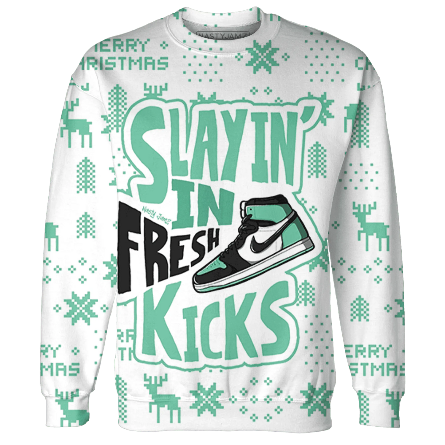 Green-Glow-1s-NastyJamz-Sweatshirt-Match-Slayin-Kicks-3D