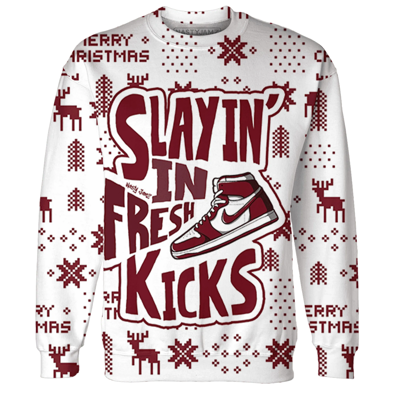High-White-Team-Red-1s-NastyJamz-Sweatshirt-Match-Slayin-Kicks-3D