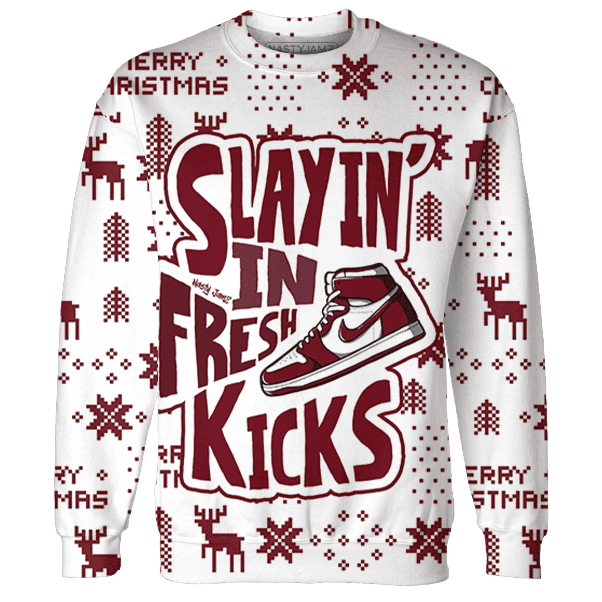 High-White-Team-Red-1s-NastyJamz-Sweatshirt-Match-Slayin-Kicks-3D