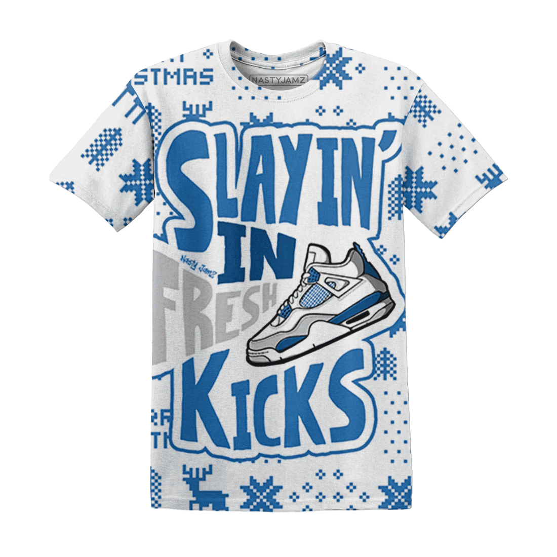 Industrial-Blue-4s-NastyJamz-T-Shirt-Match-Slayin-Kicks-3D