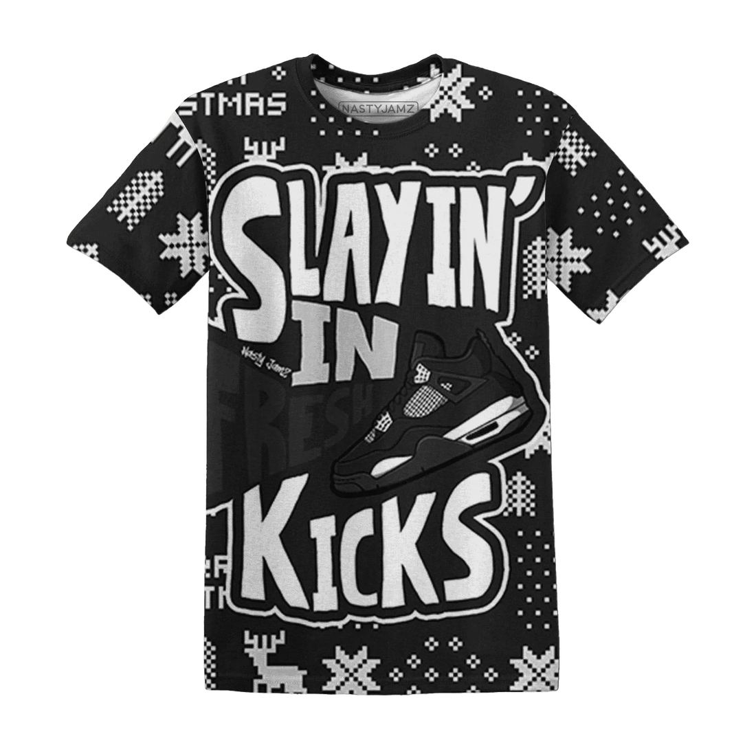 White-Thunder-4s-NastyJamz-T-Shirt-Match-Slayin-Kicks-3D