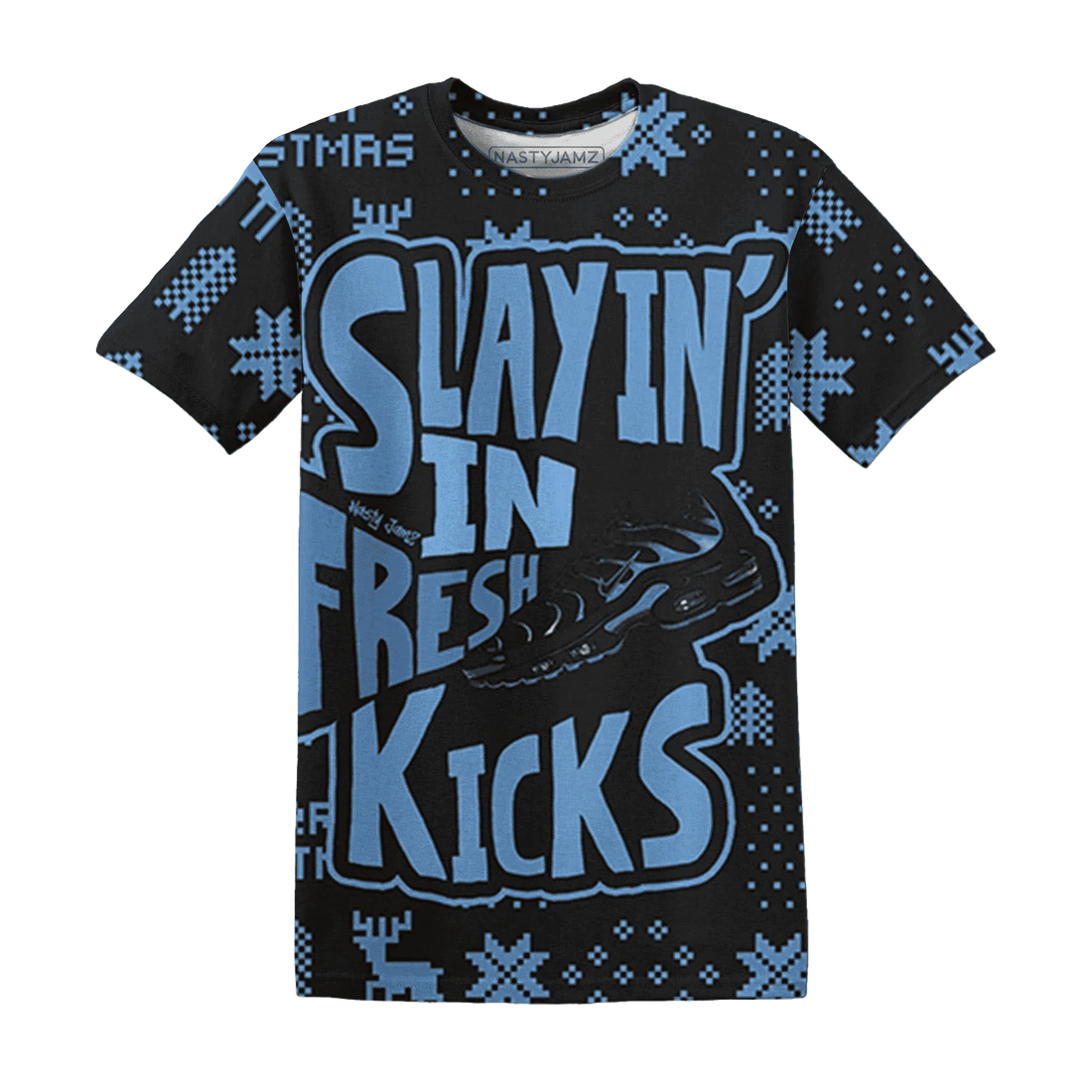 AM-Plus-Black-Univercitii-Blue-NastyJamz-T-Shirt-Match-Slayin-Kicks-3D