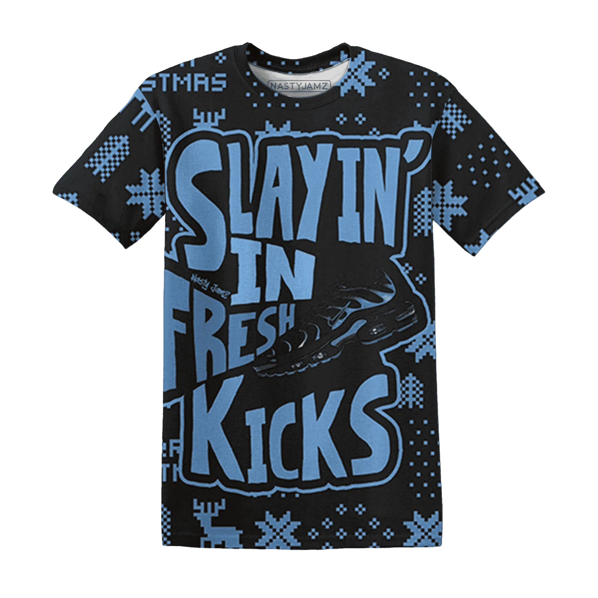 AM-Plus-Black-Univercitii-Blue-NastyJamz-T-Shirt-Match-Slayin-Kicks-3D