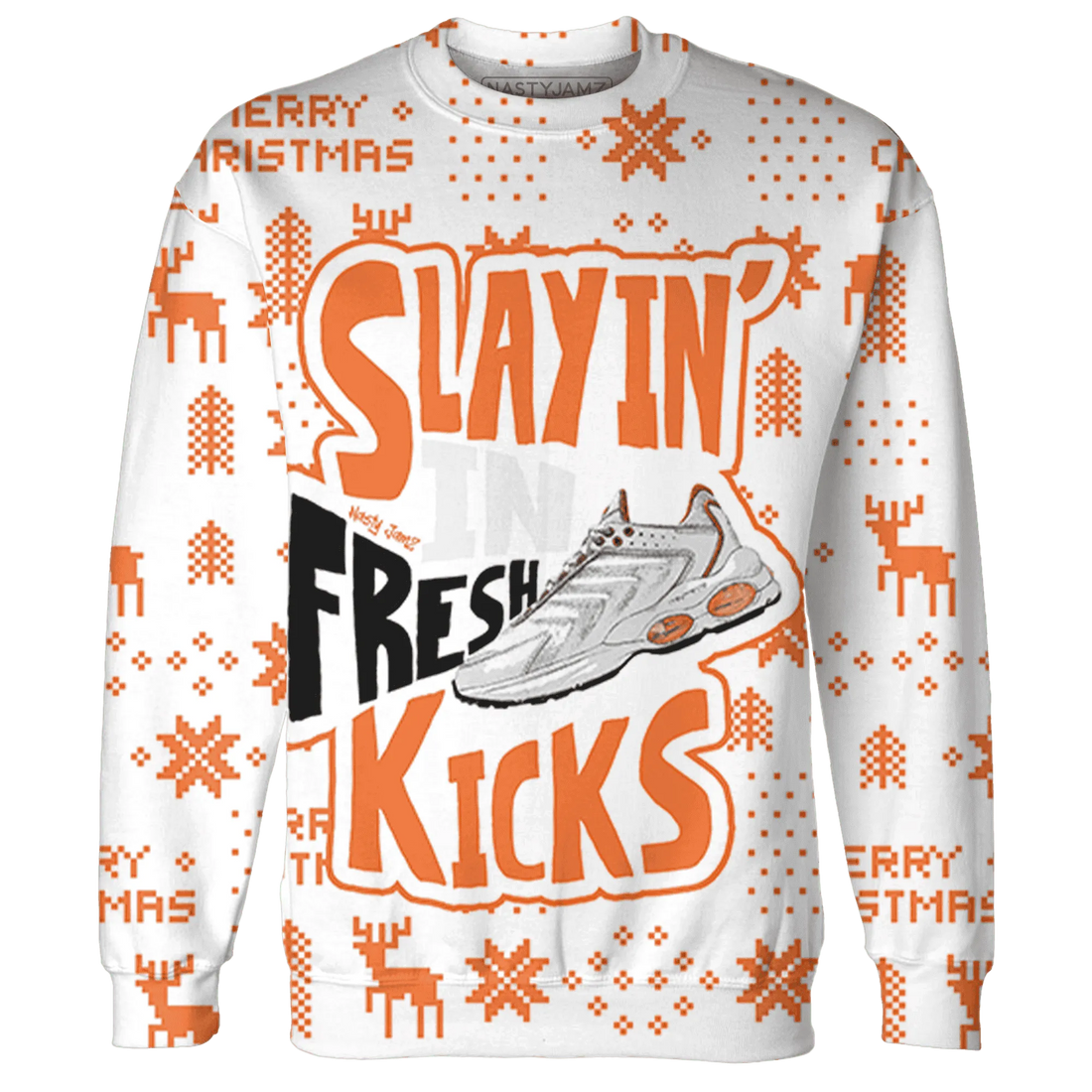 AM-TW-White-Orange-NastyJamz-Sweatshirt-Match-Slayin-Kicks-3D