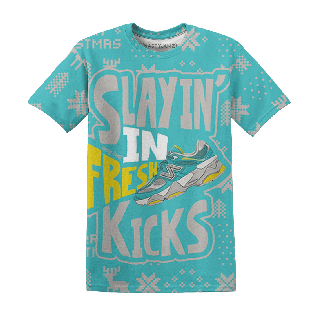 NBL-Cyan-Burst-9060-NastyJamz-T-Shirt-Match-Slayin-Kicks-3D