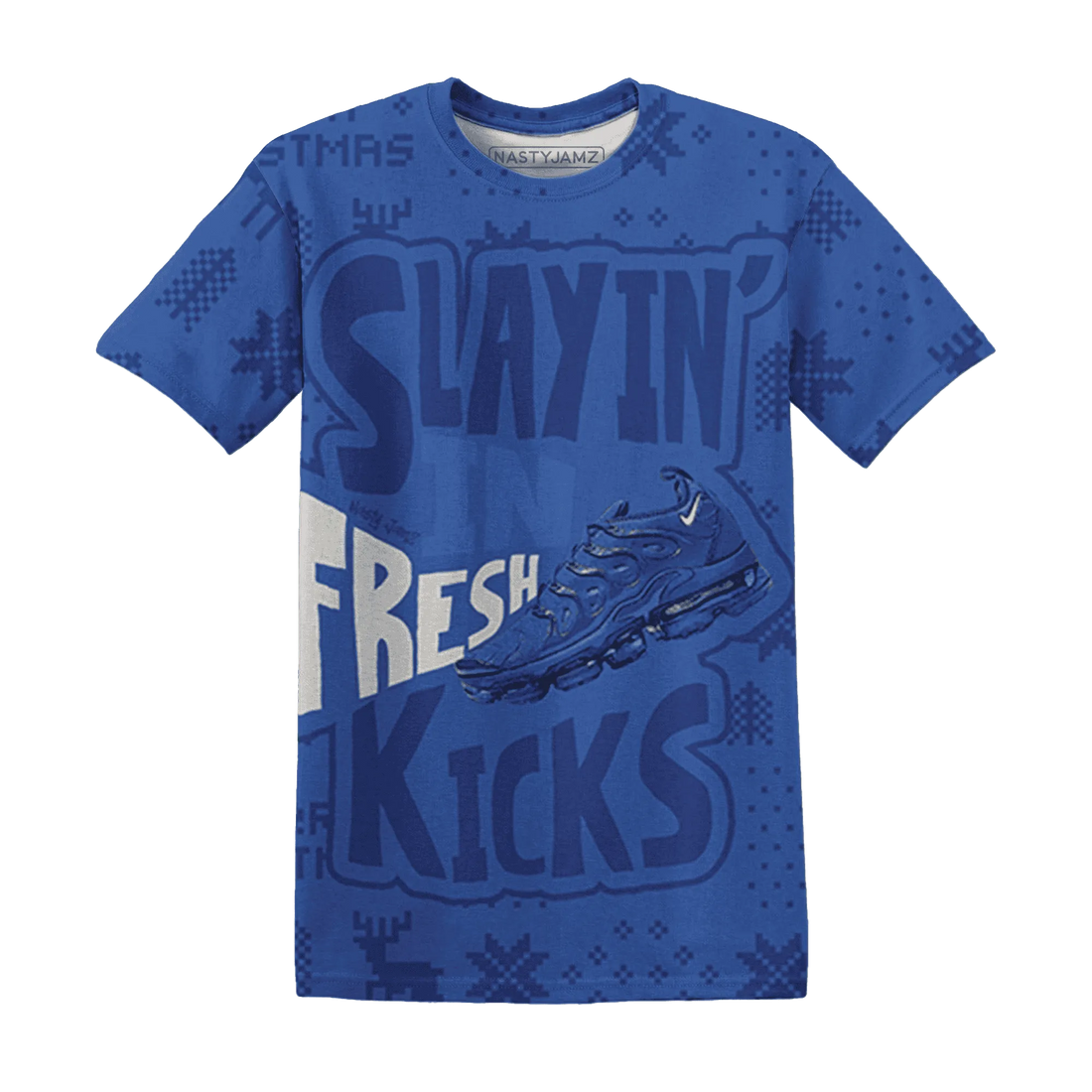 VaporMax-Game-Royal-Blue-NastyJamz-T-Shirt-Match-Slayin-Kicks-3D