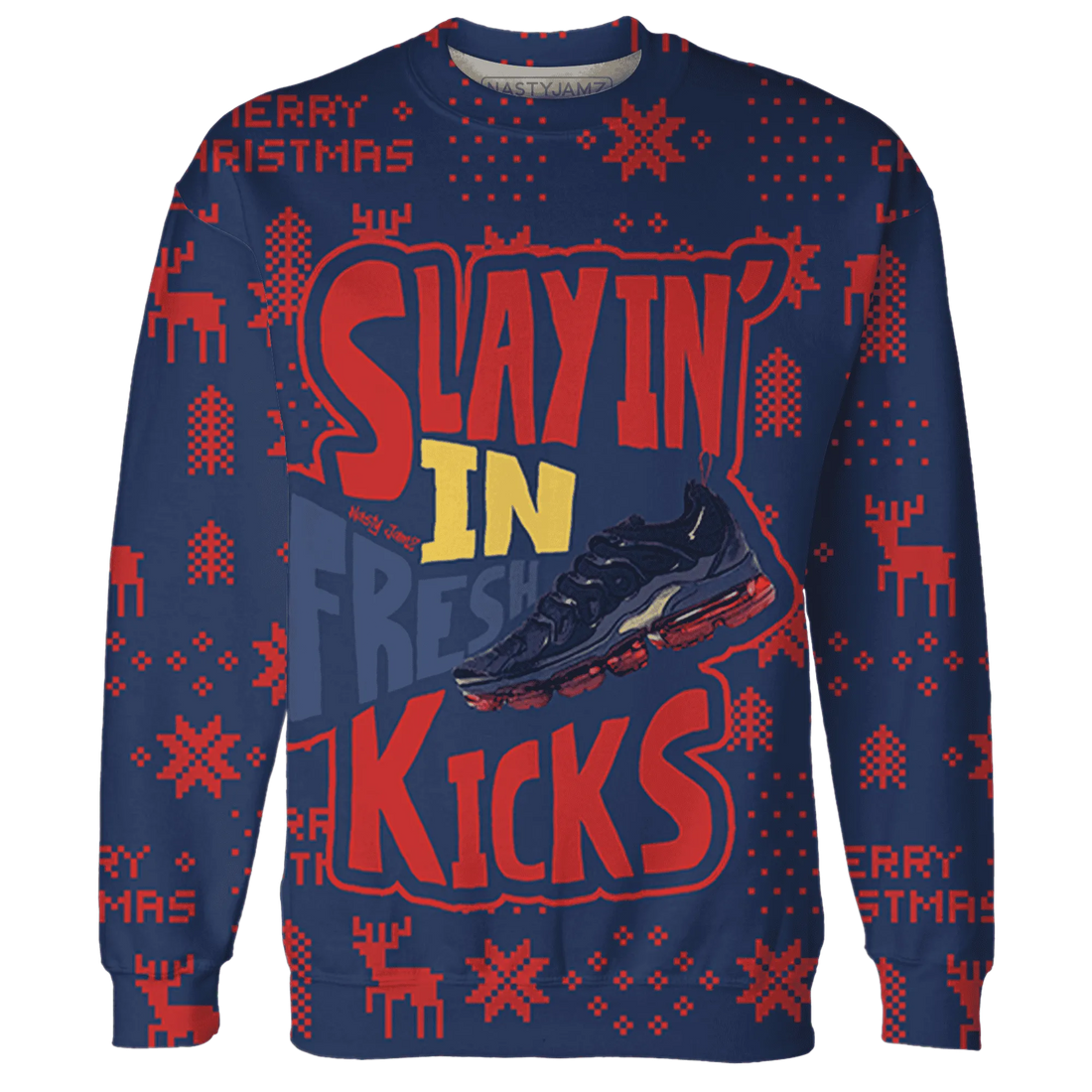 VaporMax-Gold-Navy-Midnight-NastyJamz-Sweatshirt-Match-Slayin-Kicks-3D