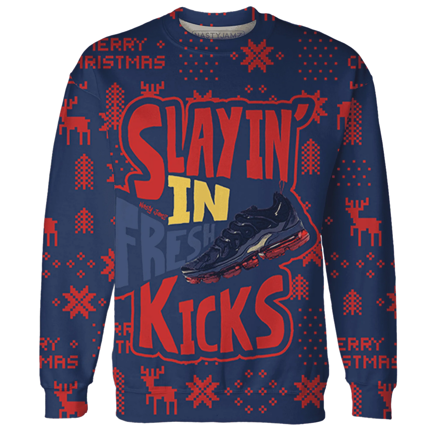 VaporMax-Gold-Navy-Midnight-NastyJamz-Sweatshirt-Match-Slayin-Kicks-3D