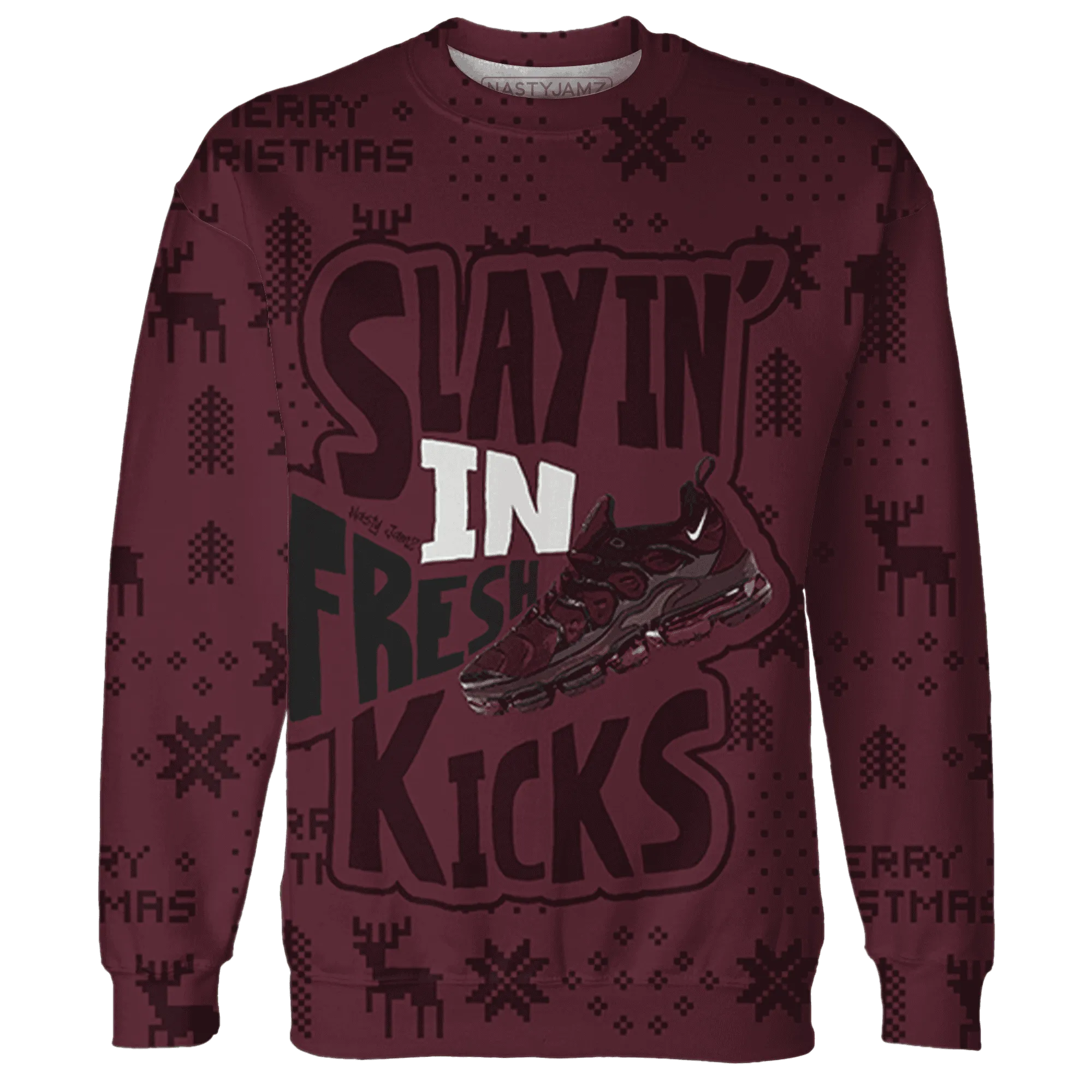 VaporMax-Night-Maron-Burgundy-NastyJamz-Sweatshirt-Match-Slayin-Kicks-3D