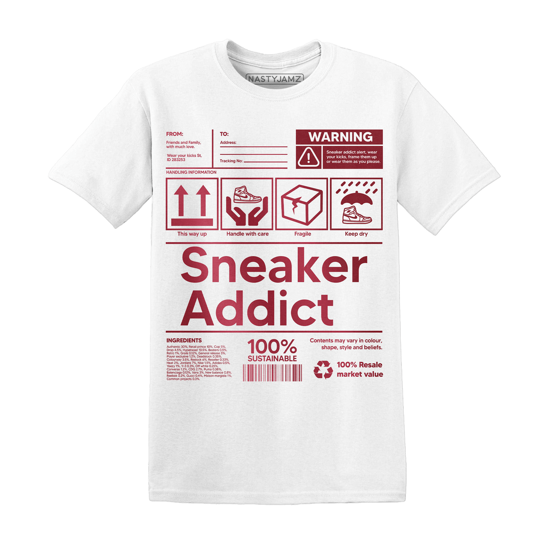 High 85 Metallic Burgundy 1s T Shirt Match Sneaker Addict - NastyJamz