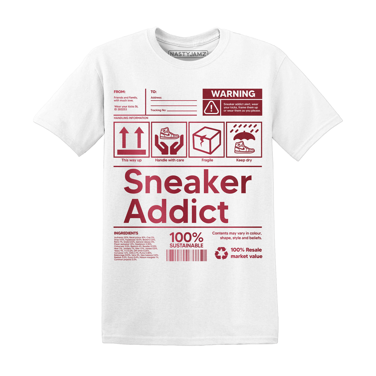 High 85 Metallic Burgundy 1s T Shirt Match Sneaker Addict - NastyJamz