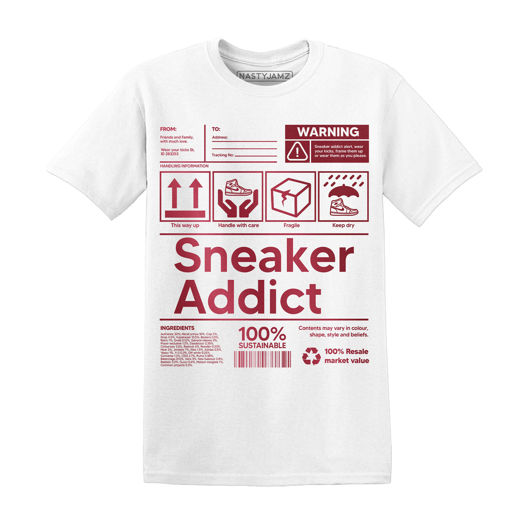 High 85 Metallic Burgundy 1s T Shirt Match Sneaker Addict - NastyJamz