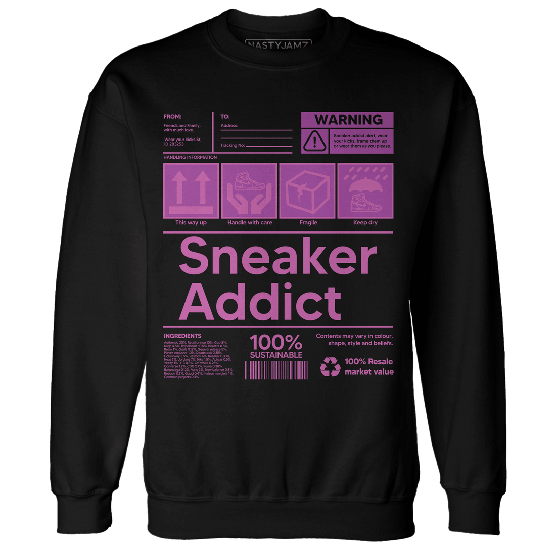 GS Hyper Violet 4s Sweatshirt Match Sneaker Addict - NastyJamz