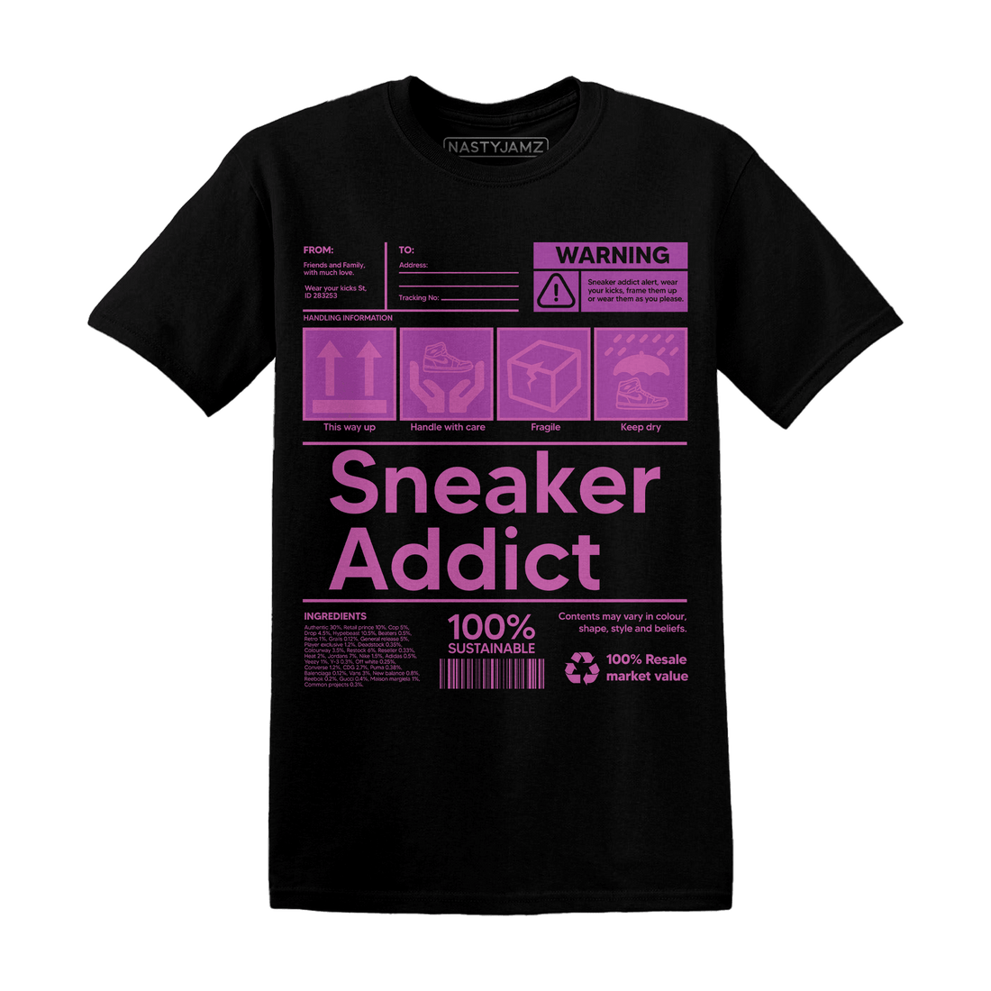 GS Hyper Violet 4s T Shirt Sneaker Addict - NastyJamz