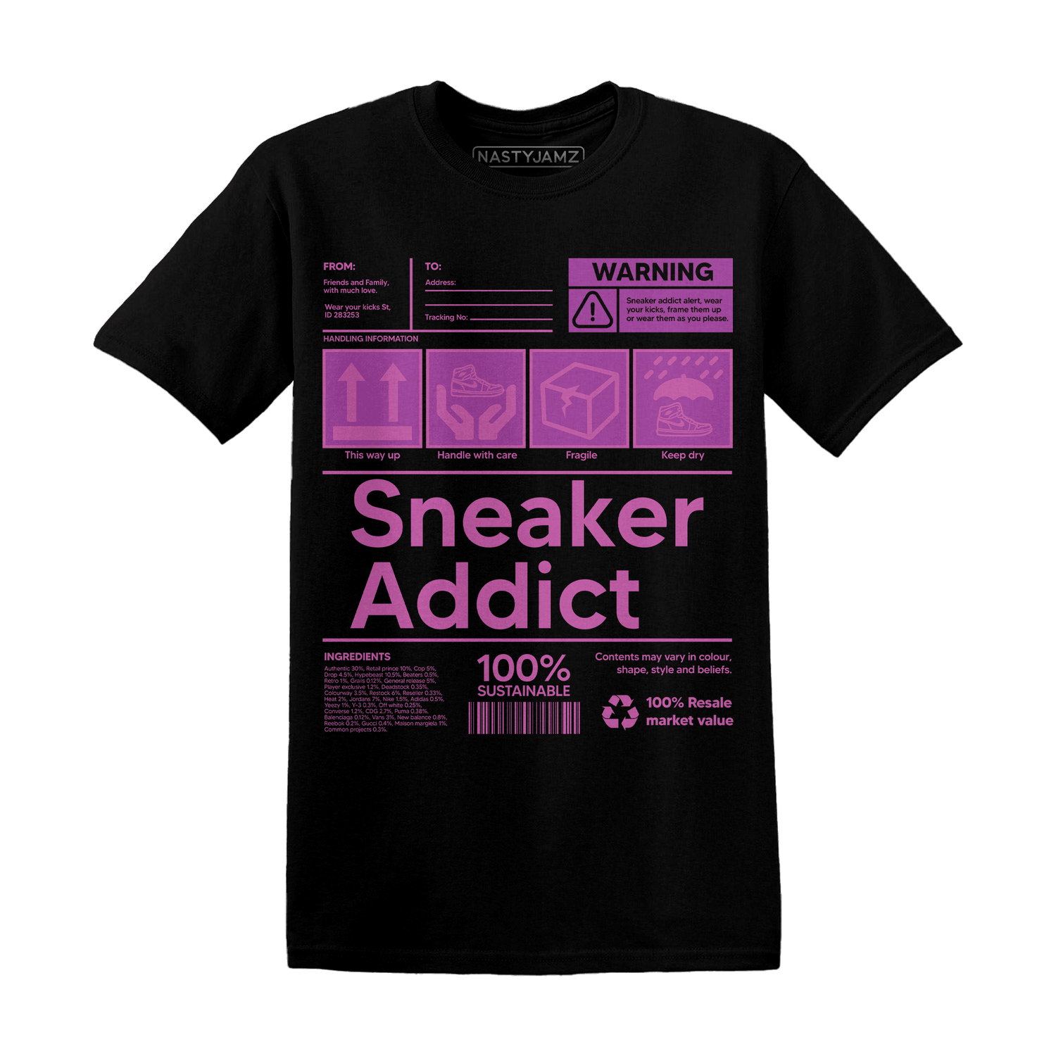 GS Hyper Violet 4s T Shirt Sneaker Addict - NastyJamz