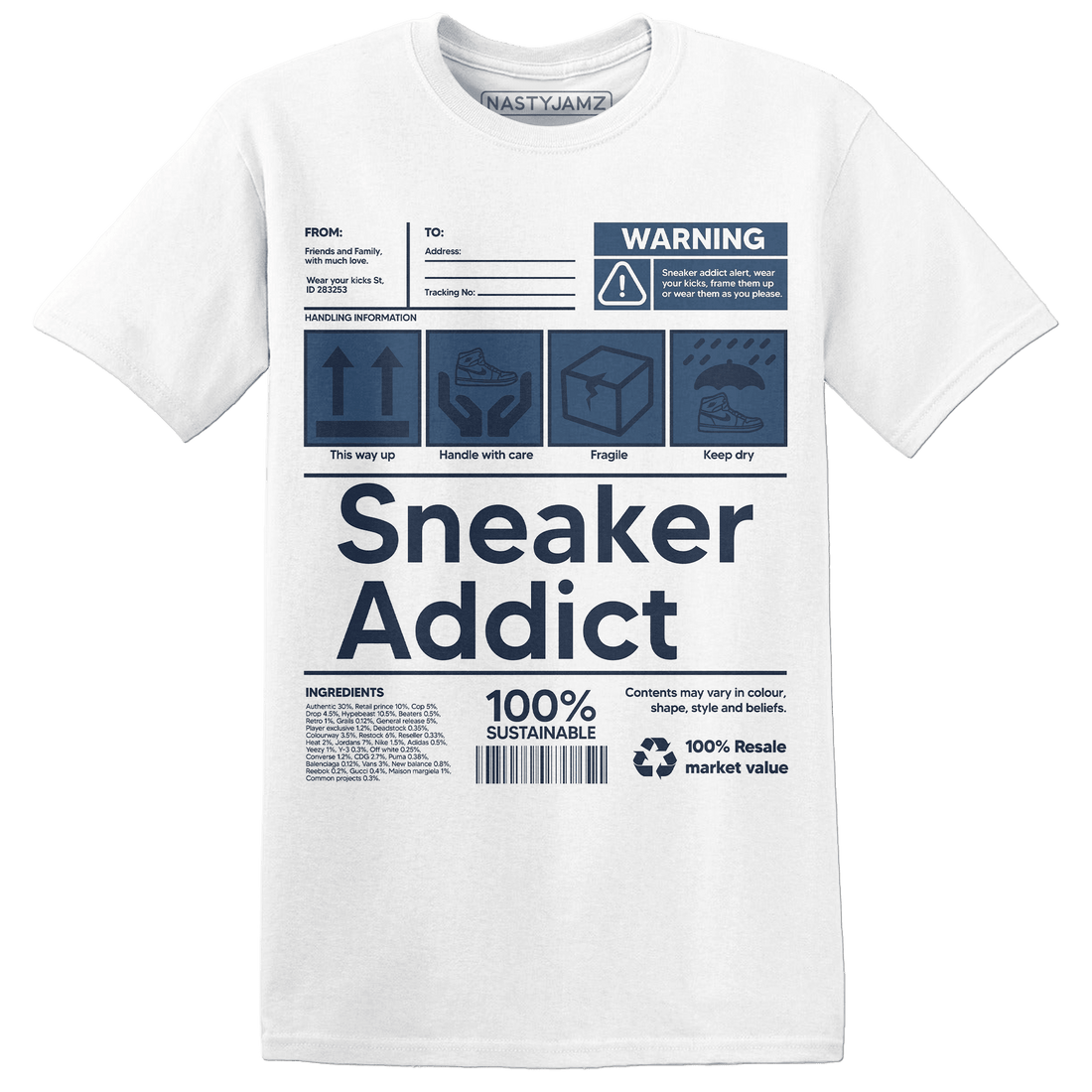 AM 1 86 Jackie RBS T Shirt Match Sneaker Addict - NastyJamz