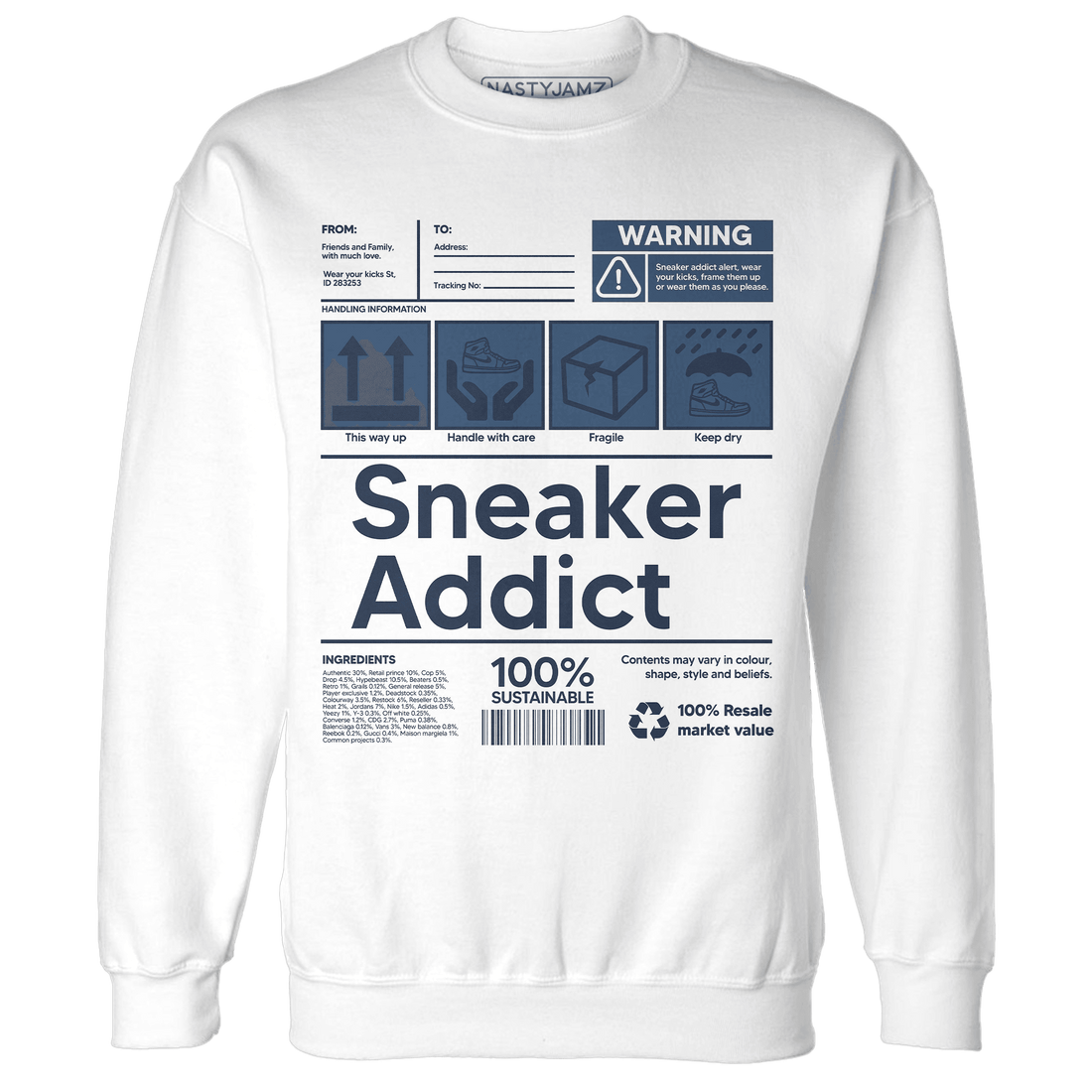 AM 1 86 Jackie RBS Sweatshirt Match Sneaker Addict - NastyJamz