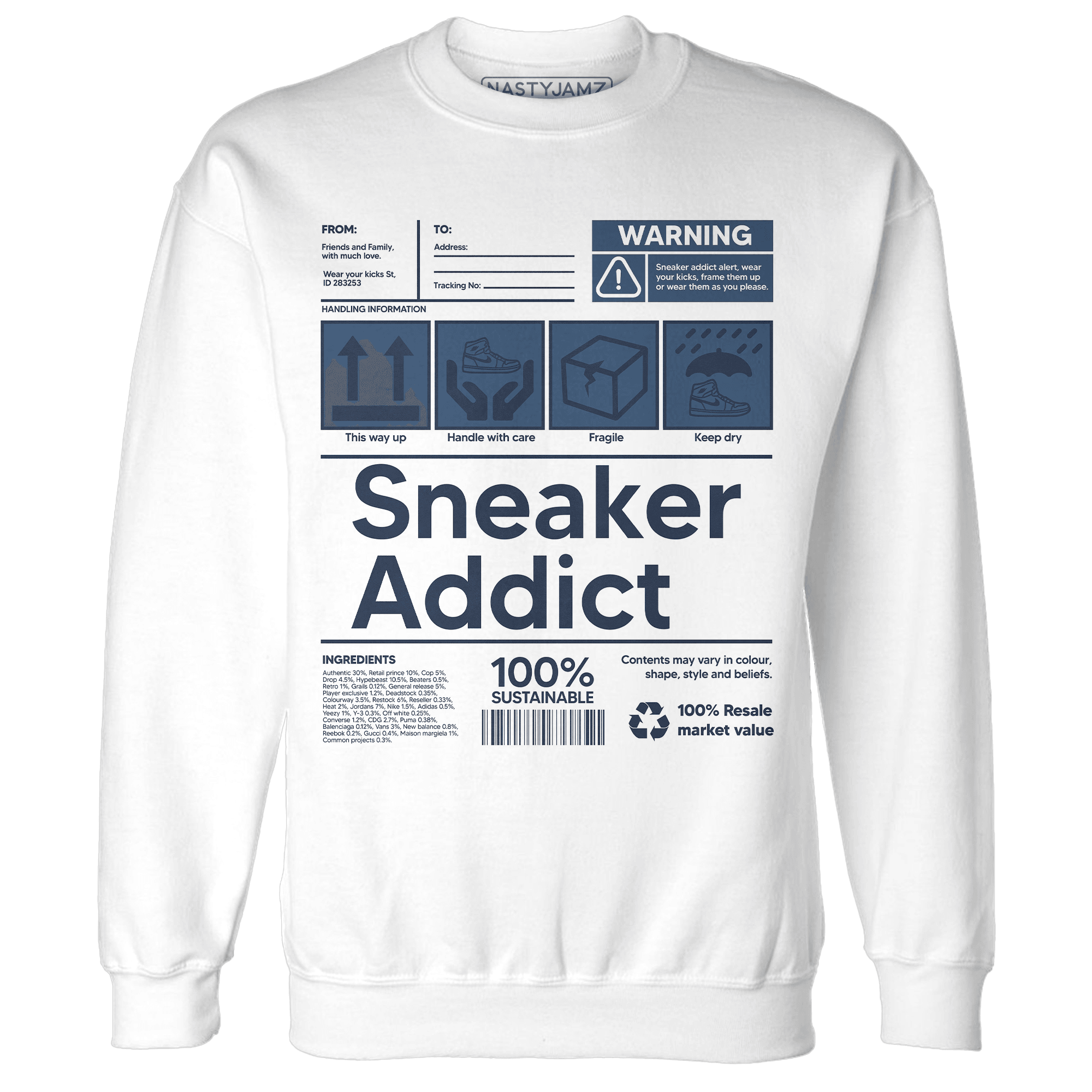 AM 1 86 Jackie RBS Sweatshirt Match Sneaker Addict - NastyJamz