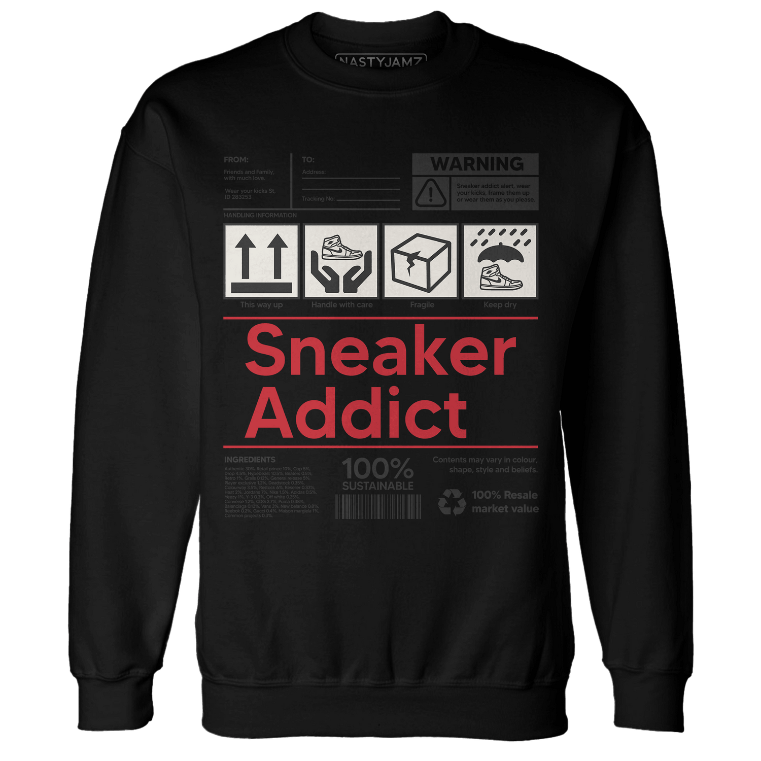 Jumman Jack University Red Sweatshirt Match Sneaker Addict - NastyJamz