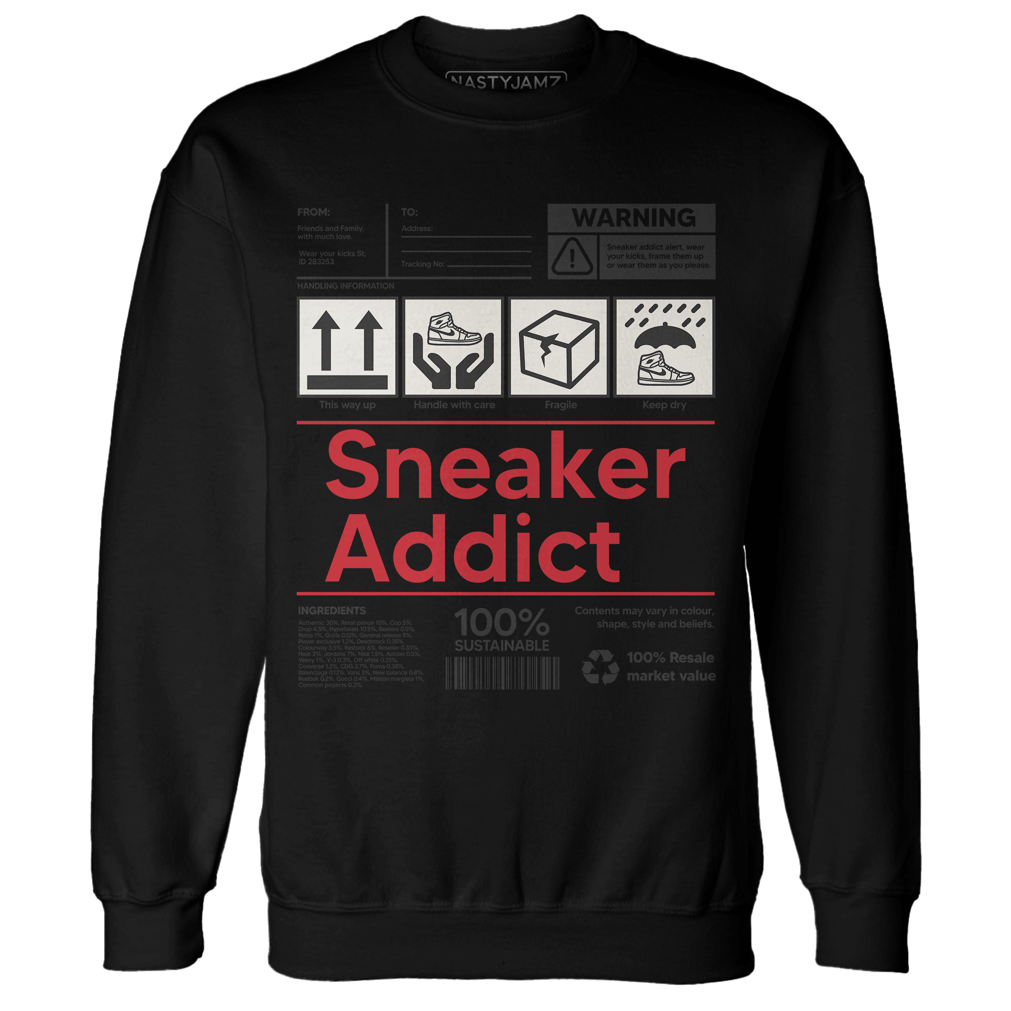 Jumman Jack University Red Sweatshirt Match Sneaker Addict - NastyJamz