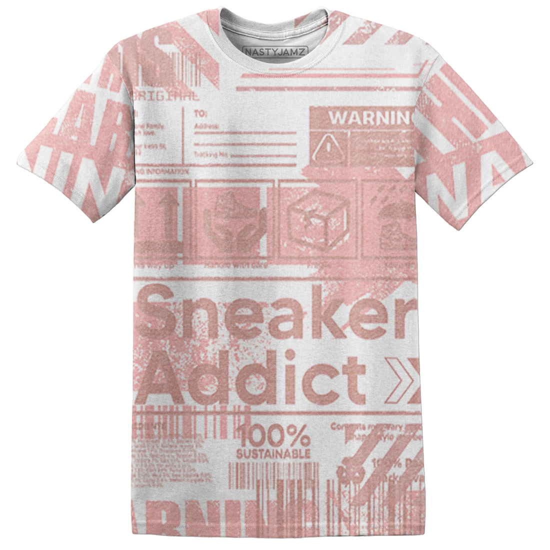Low Legend Pink 11s T Shirt Match Sneaker Addict 3D All-Over Print Warning - NastyJamz