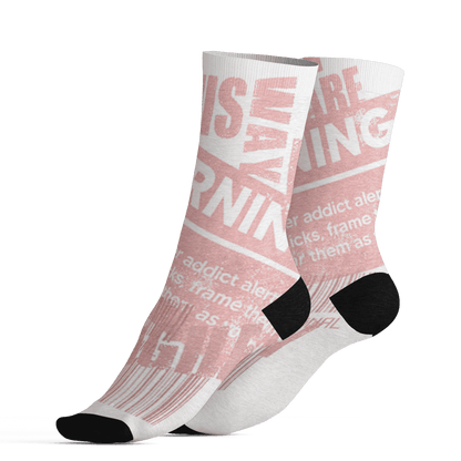 Low Legend Pink 11s Socks Match Sneaker Addict 3D All-Over Print Warning - NastyJamz